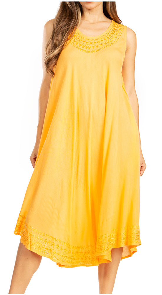 Sakkas Everyday Essentials Caftan Tank Dress / Cover Up - Concordia Style Boutique