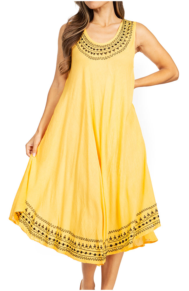 Sakkas Everyday Essentials Caftan Tank Dress / Cover Up - Concordia Style Boutique