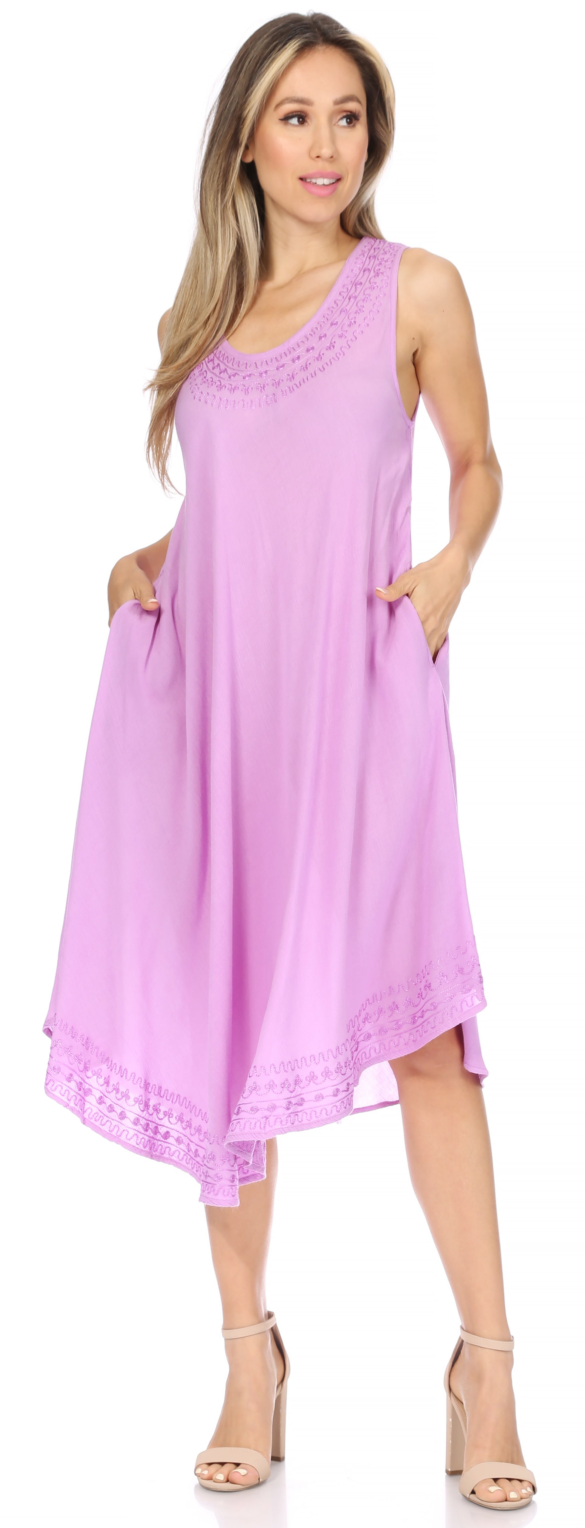 Sakkas Everyday Essentials Caftan Tank Dress / Cover Up - Concordia Style Boutique