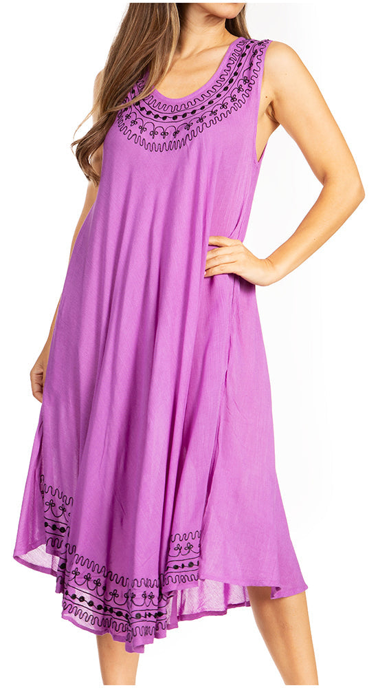 Sakkas Everyday Essentials Caftan Tank Dress / Cover Up - Concordia Style Boutique