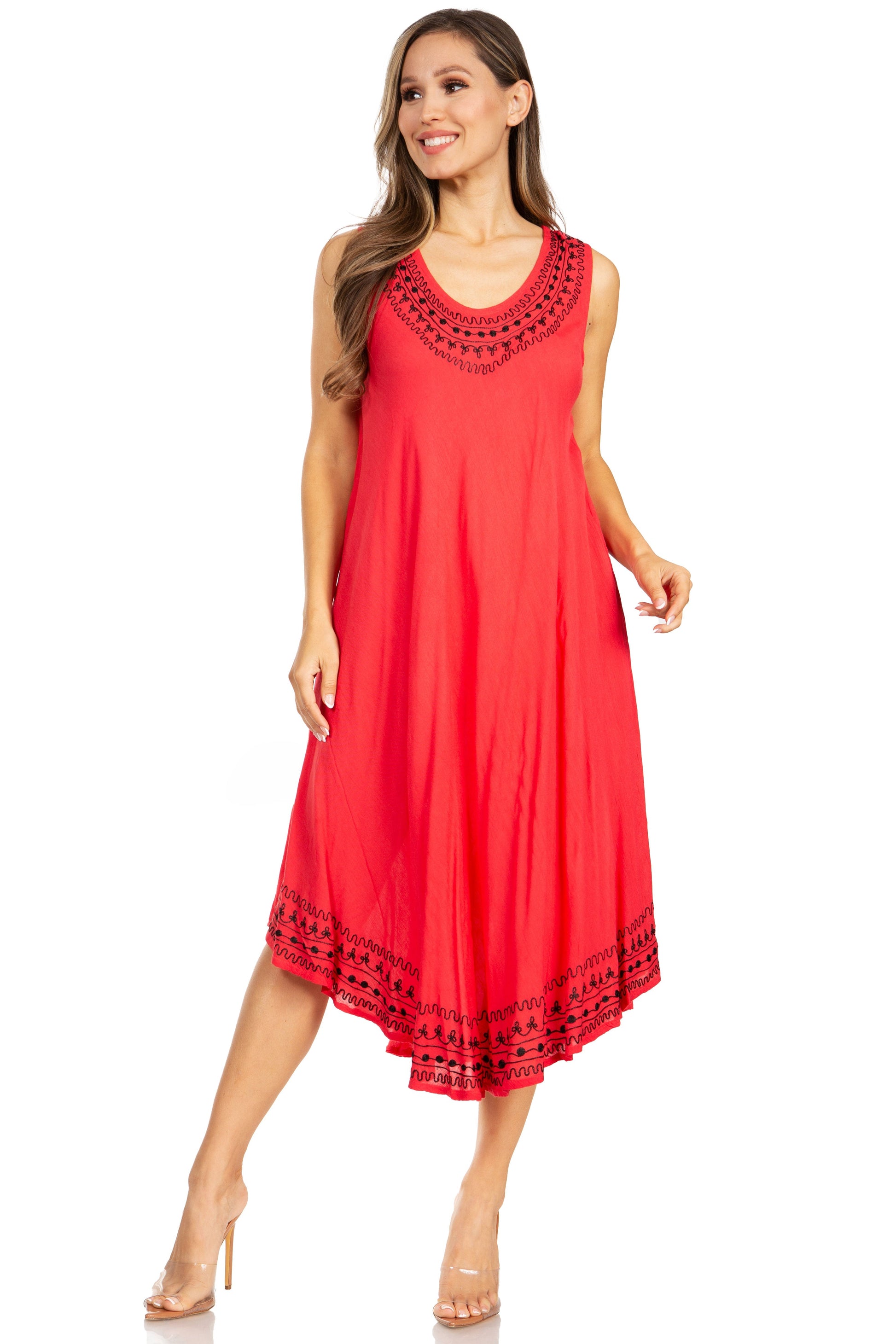Sakkas Everyday Essentials Caftan Tank Dress / Cover Up - Concordia Style Boutique