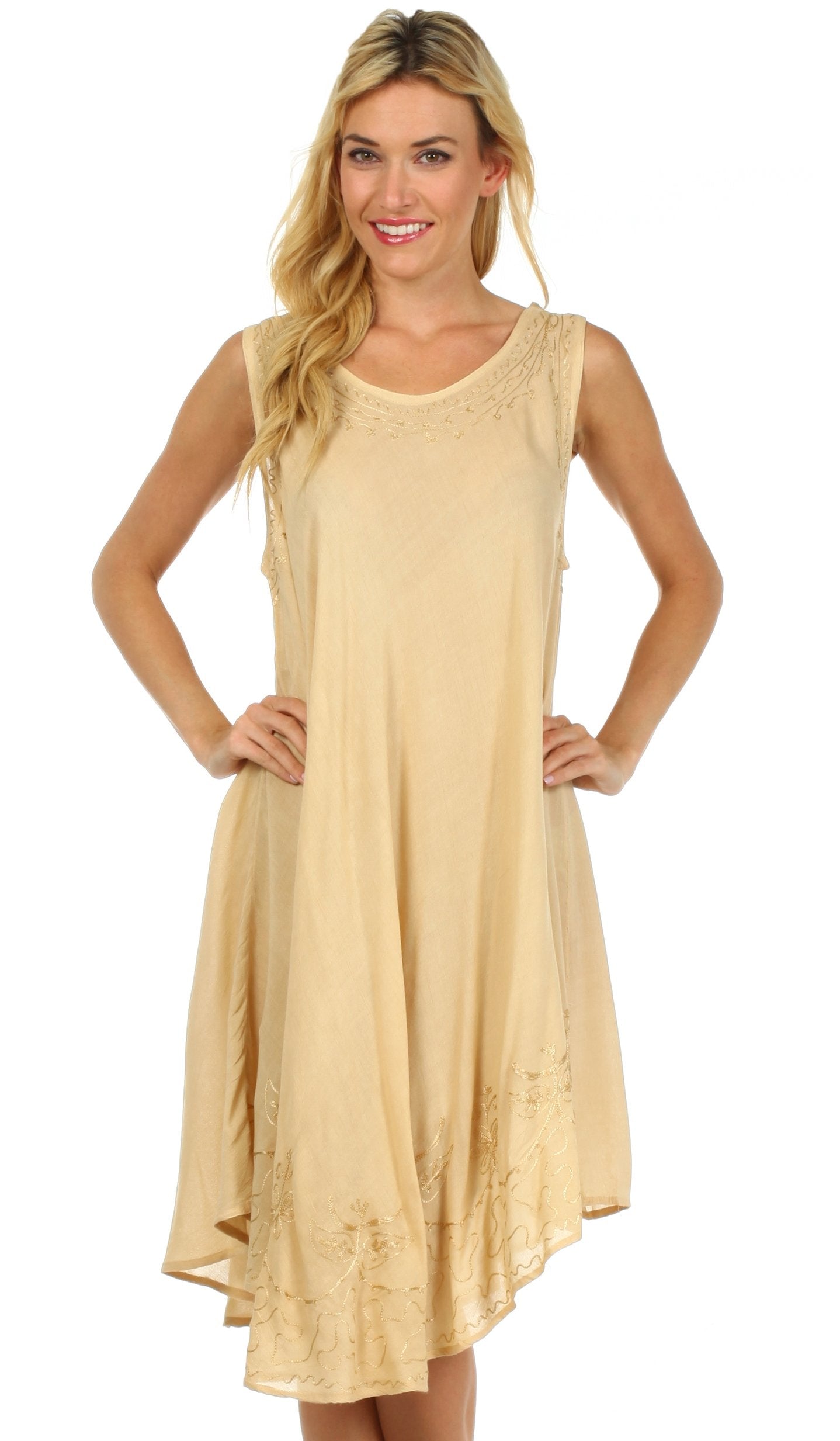Sakkas Everyday Essentials Caftan Tank Dress / Cover Up - Concordia Style Boutique