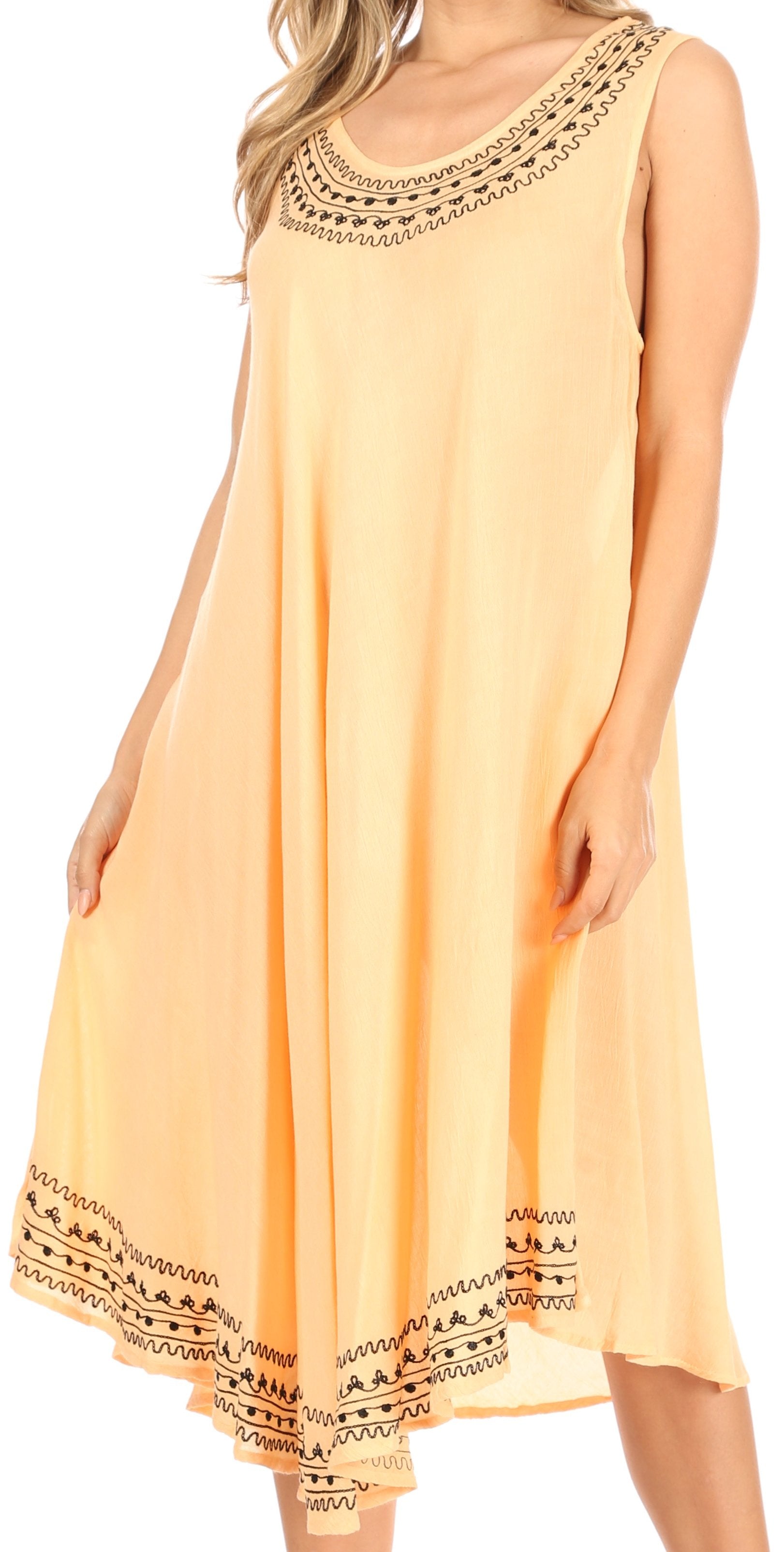 Sakkas Everyday Essentials Caftan Tank Dress / Cover Up - Concordia Style Boutique