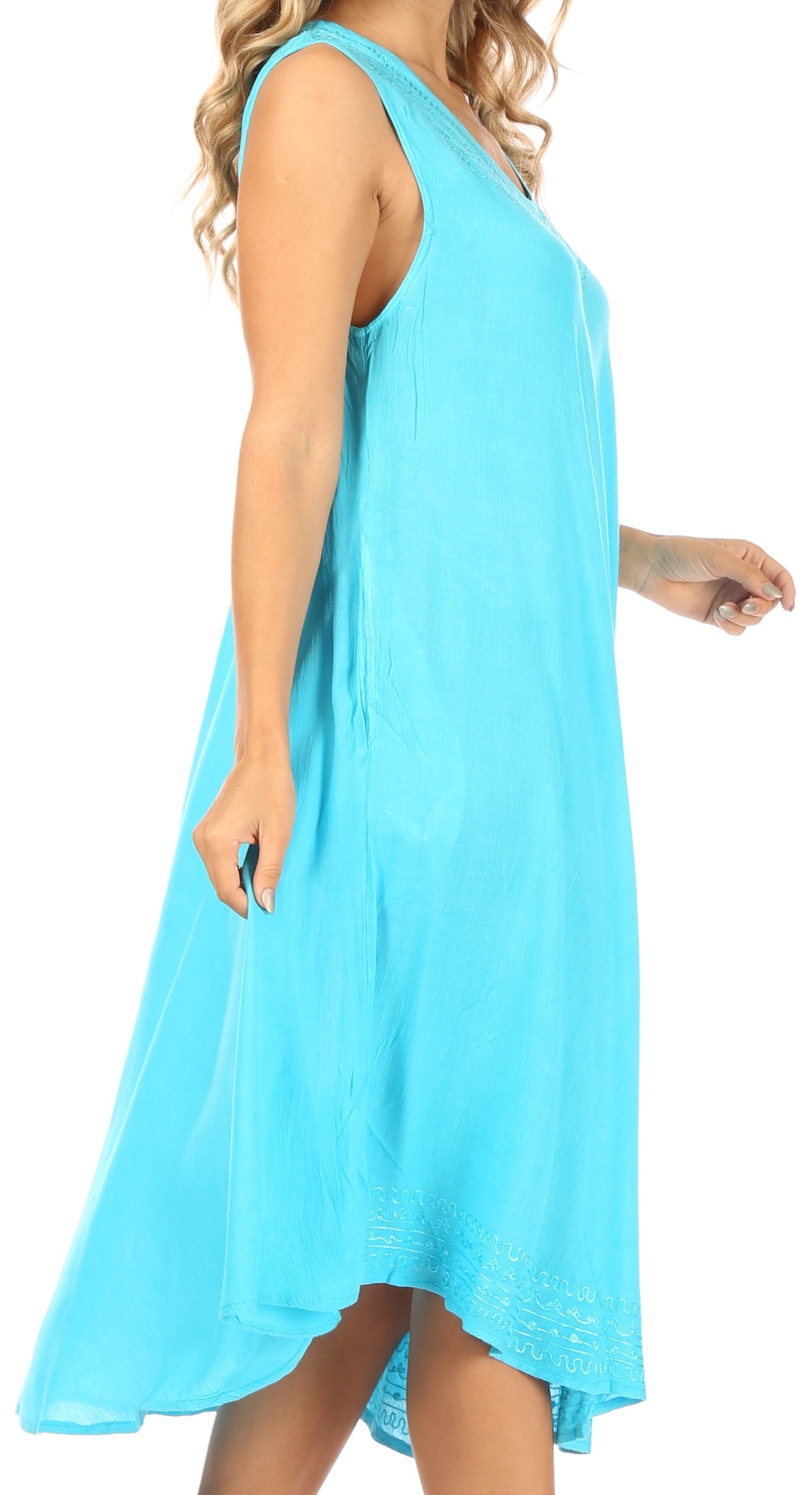 Sakkas Everyday Essentials Caftan Tank Dress / Cover Up - Concordia Style Boutique