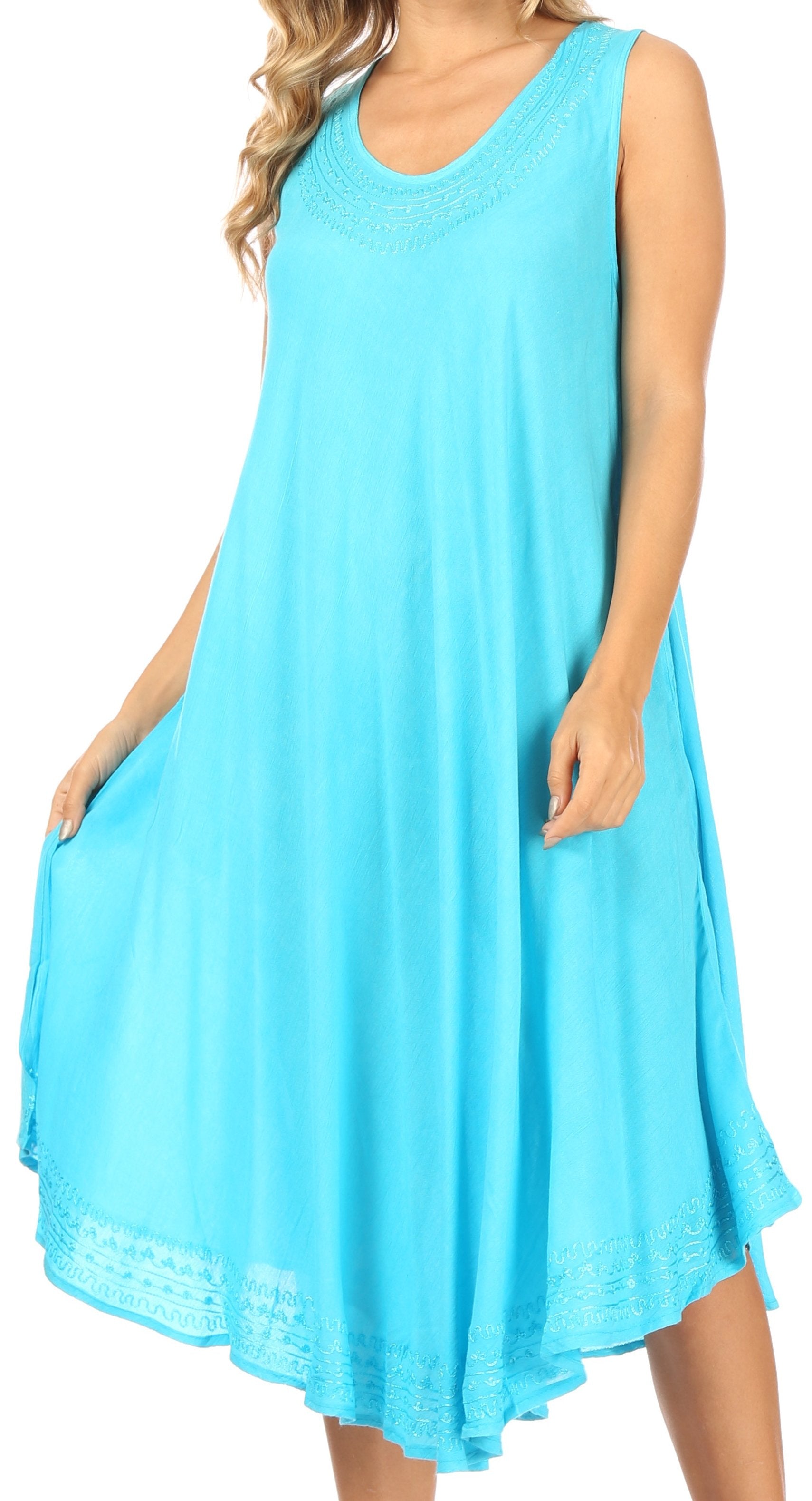 Sakkas Everyday Essentials Caftan Tank Dress / Cover Up - Concordia Style Boutique