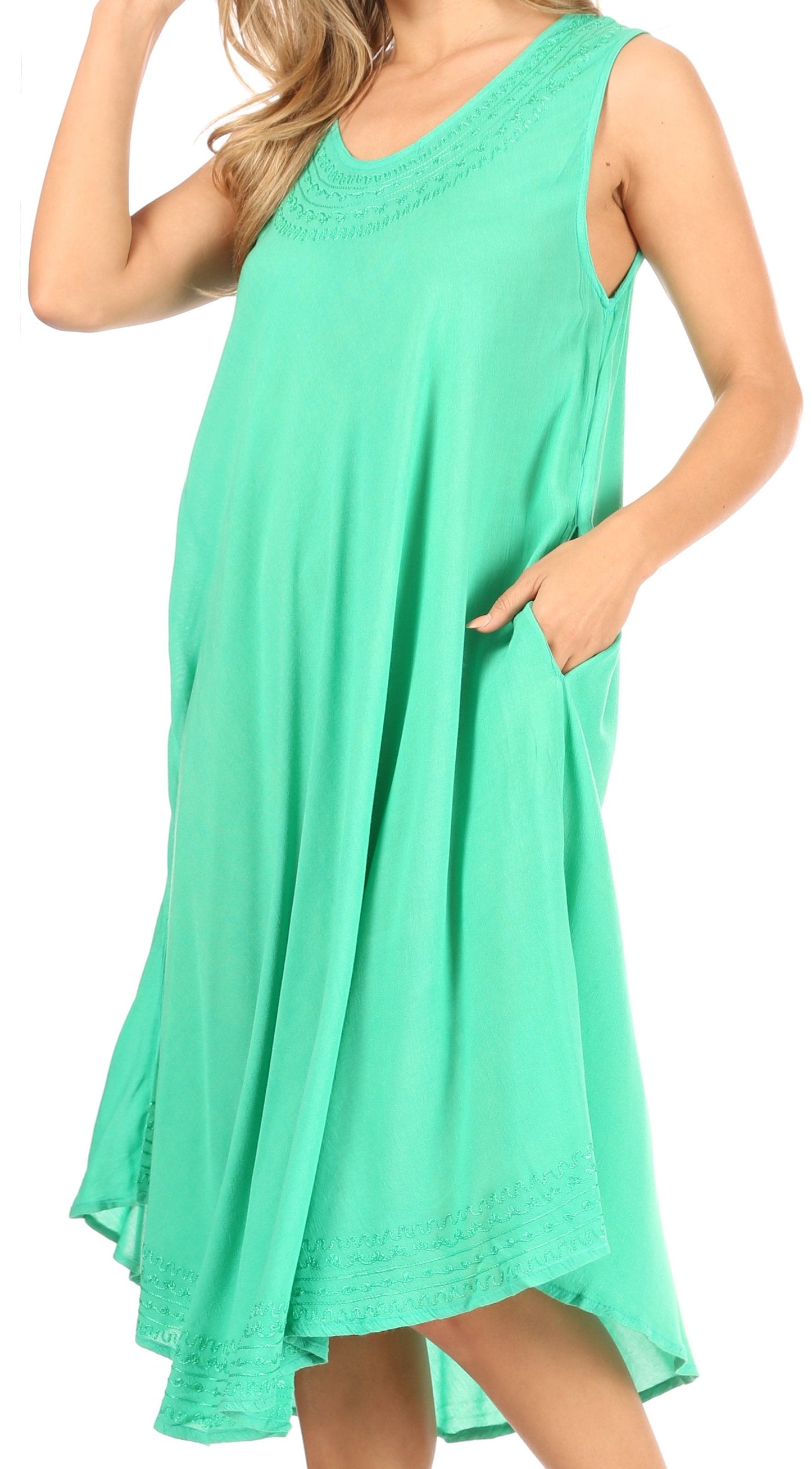Sakkas Everyday Essentials Caftan Tank Dress / Cover Up - Concordia Style Boutique