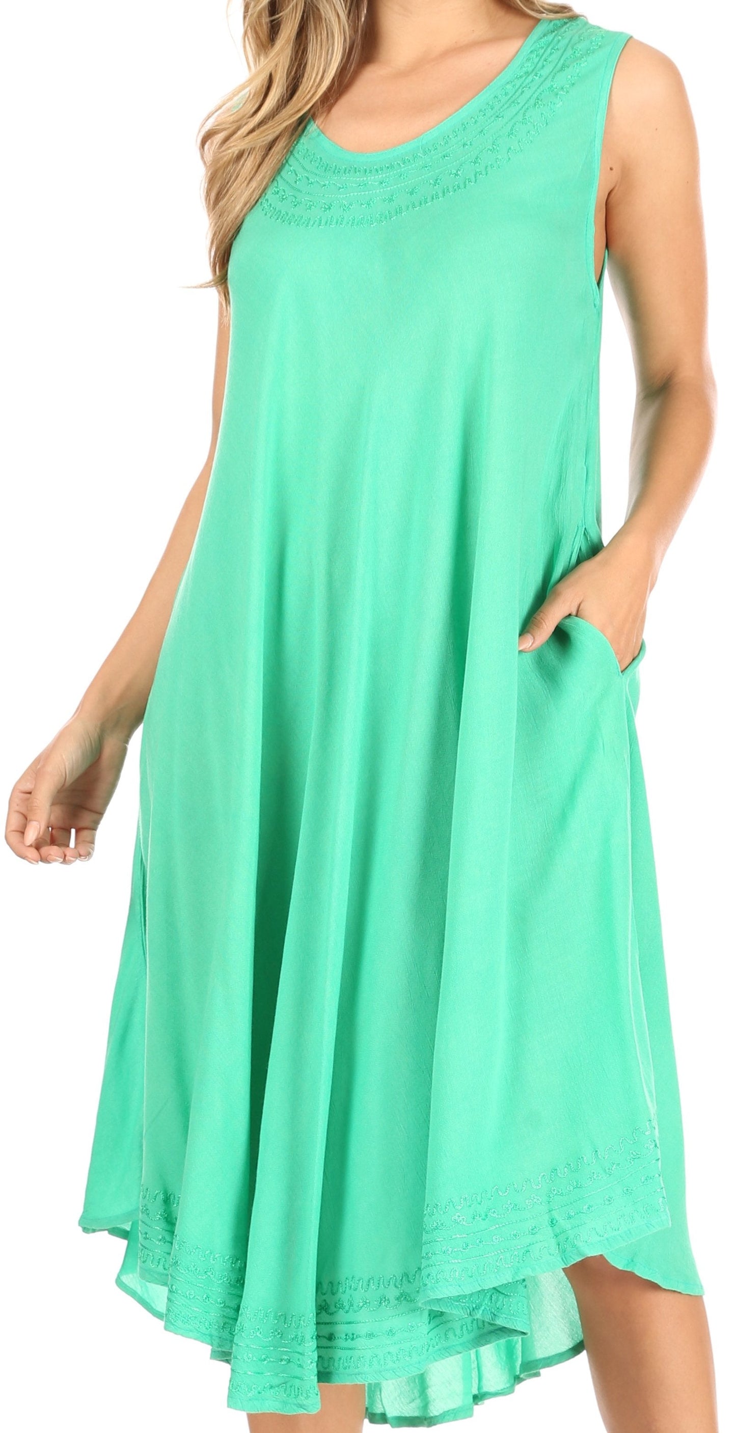Sakkas Everyday Essentials Caftan Tank Dress / Cover Up - Concordia Style Boutique