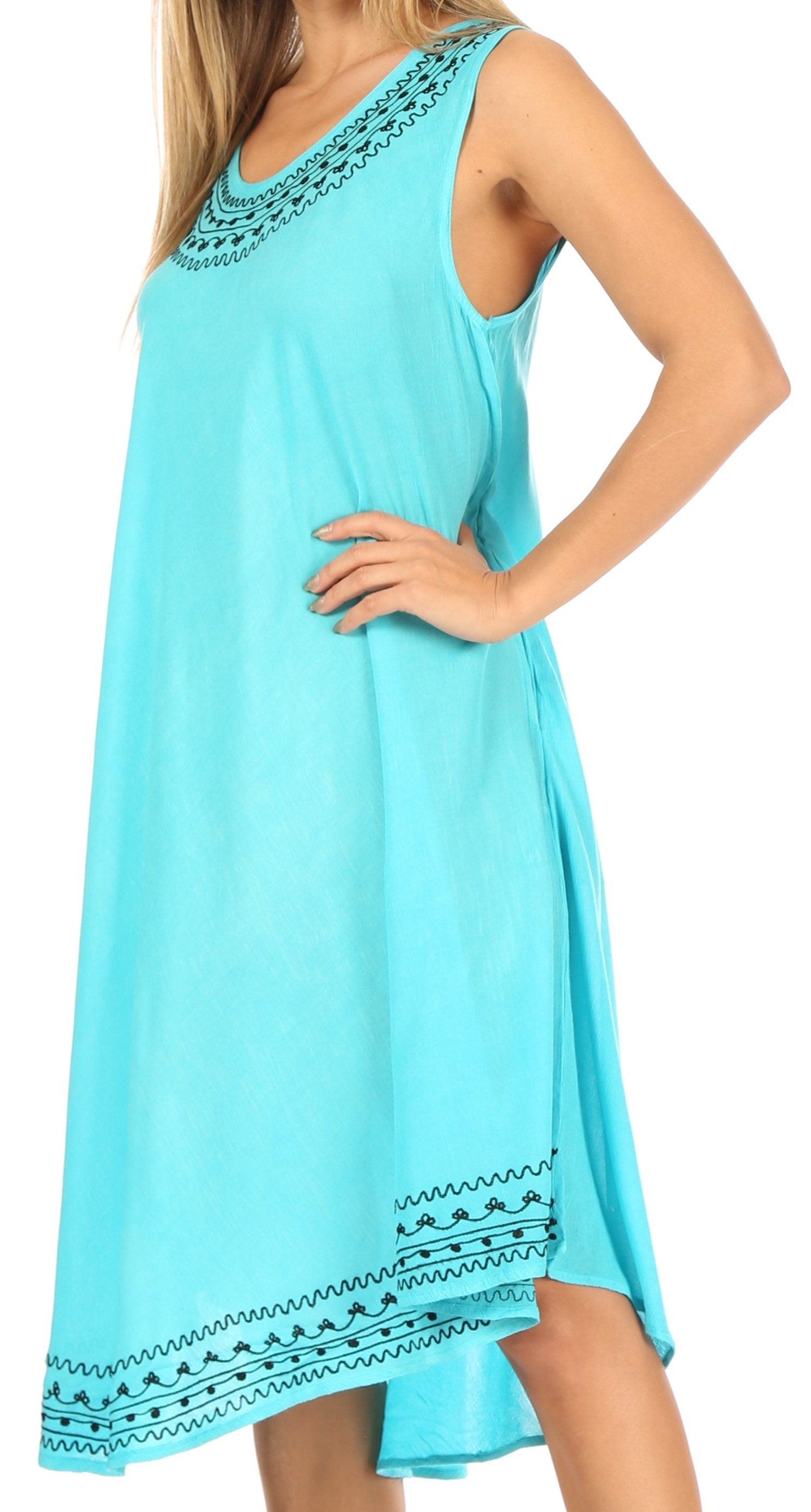 Sakkas Everyday Essentials Caftan Tank Dress / Cover Up - Concordia Style Boutique