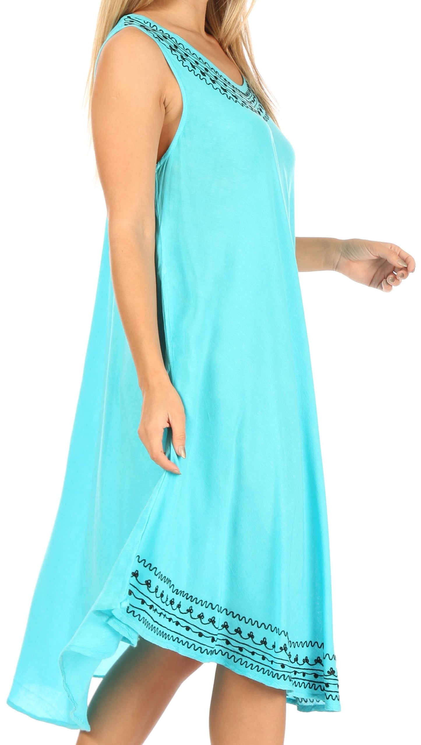 Sakkas Everyday Essentials Caftan Tank Dress / Cover Up - Concordia Style Boutique