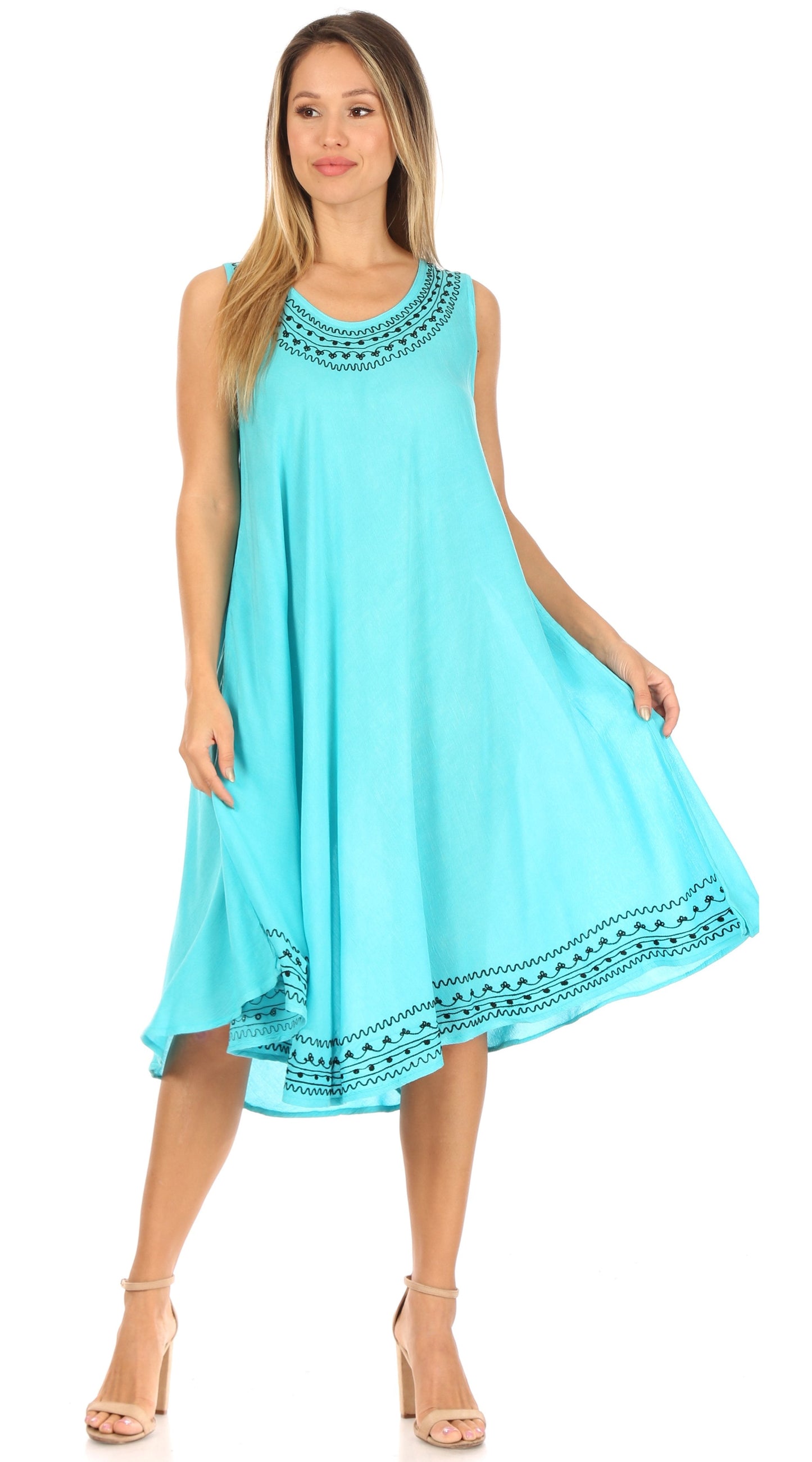 Sakkas Everyday Essentials Caftan Tank Dress / Cover Up - Concordia Style Boutique