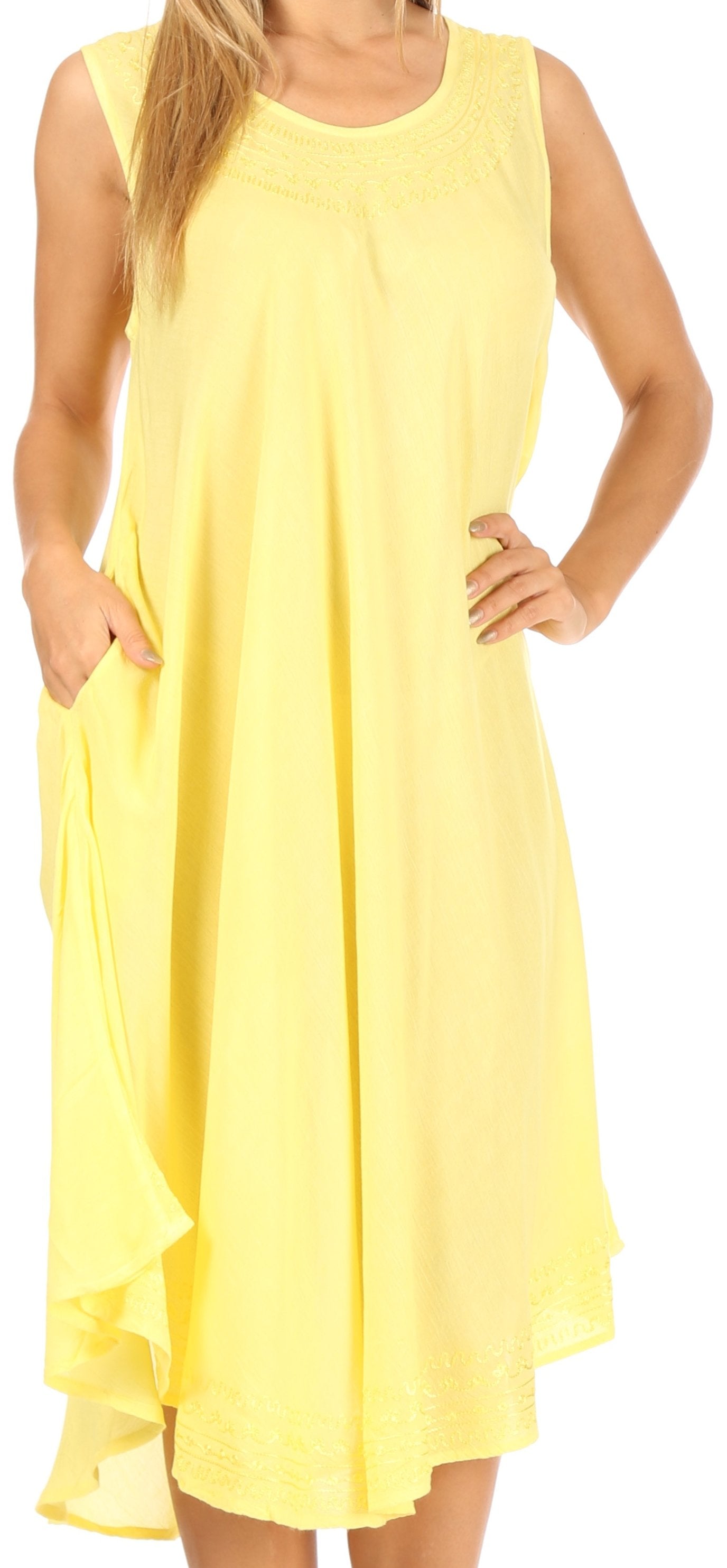 Sakkas Everyday Essentials Caftan Tank Dress / Cover Up - Concordia Style Boutique
