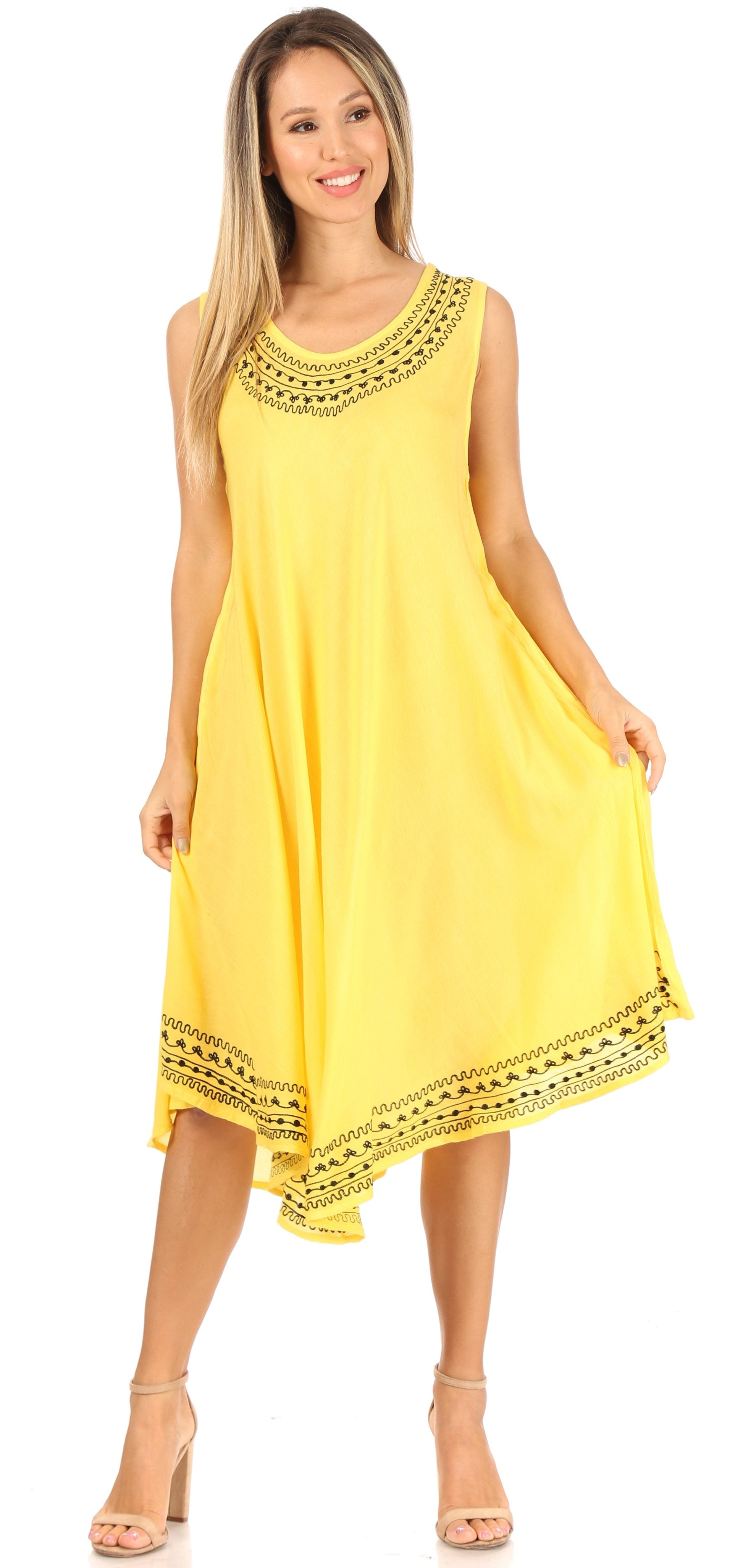 Sakkas Everyday Essentials Caftan Tank Dress / Cover Up - Concordia Style Boutique