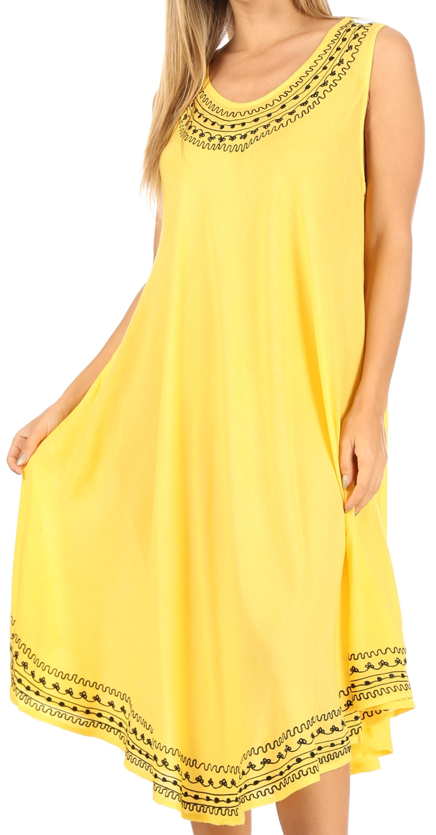 Sakkas Everyday Essentials Caftan Tank Dress / Cover Up - Concordia Style Boutique