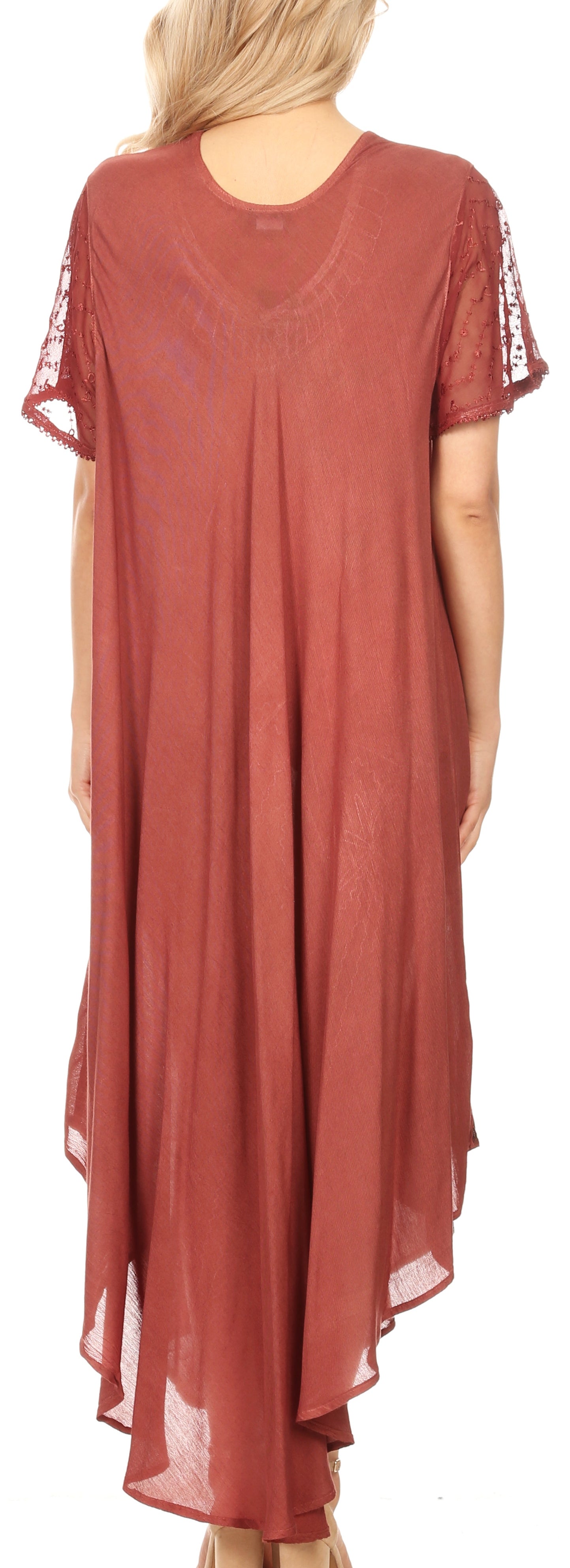Sakkas Watercolor Palm Tree Tank Caftan Dress - Concordia Style Boutique