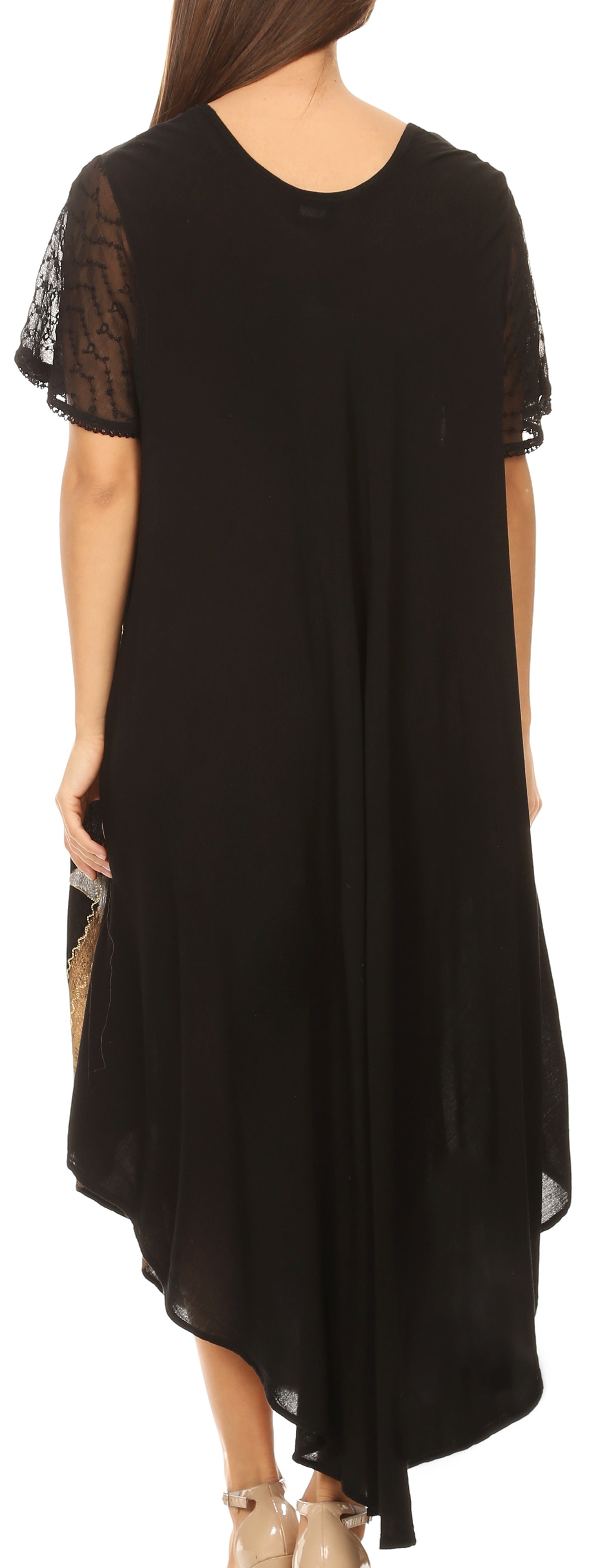 Sakkas Watercolor Palm Tree Tank Caftan Dress - Concordia Style Boutique
