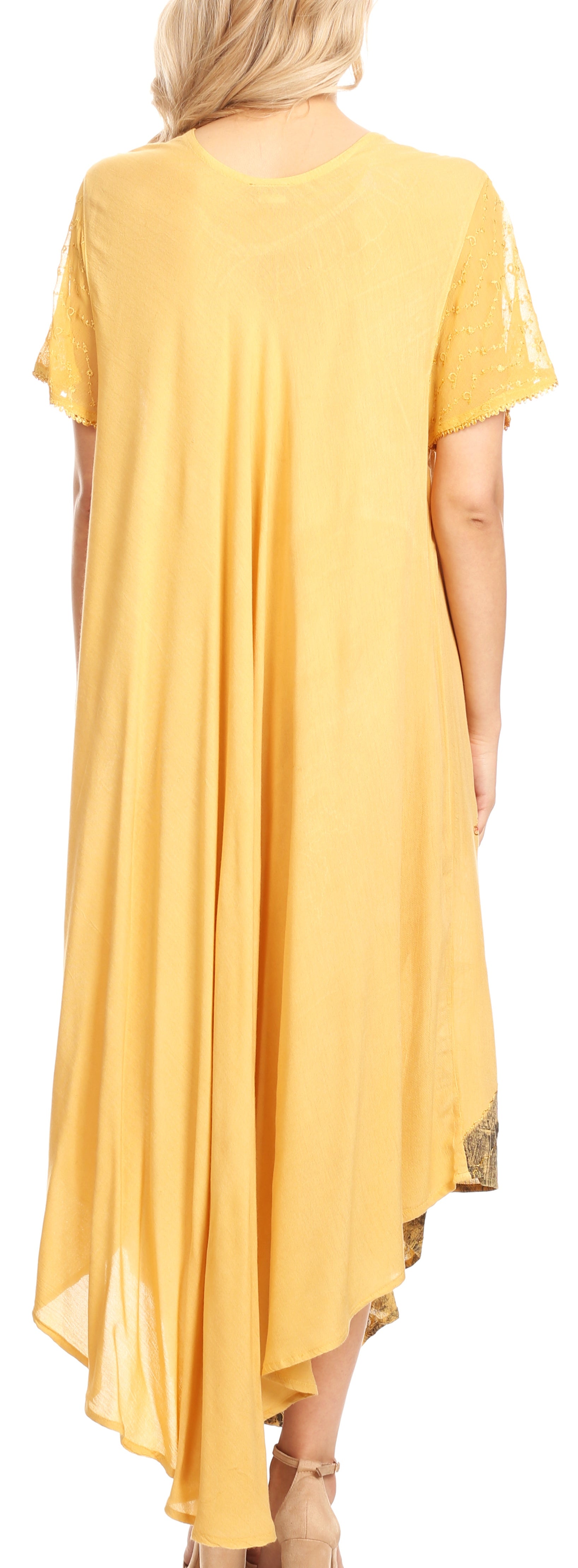 Sakkas Watercolor Palm Tree Tank Caftan Dress - Concordia Style Boutique