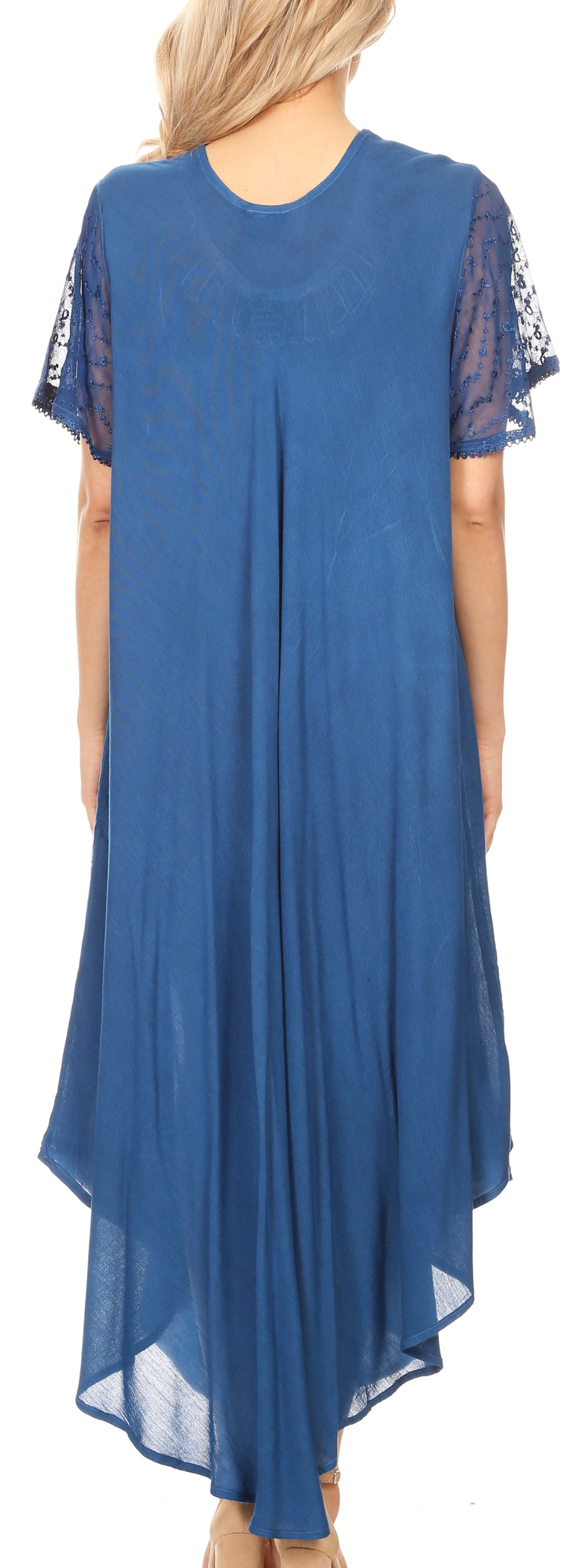 Sakkas Watercolor Palm Tree Tank Caftan Dress - Concordia Style Boutique