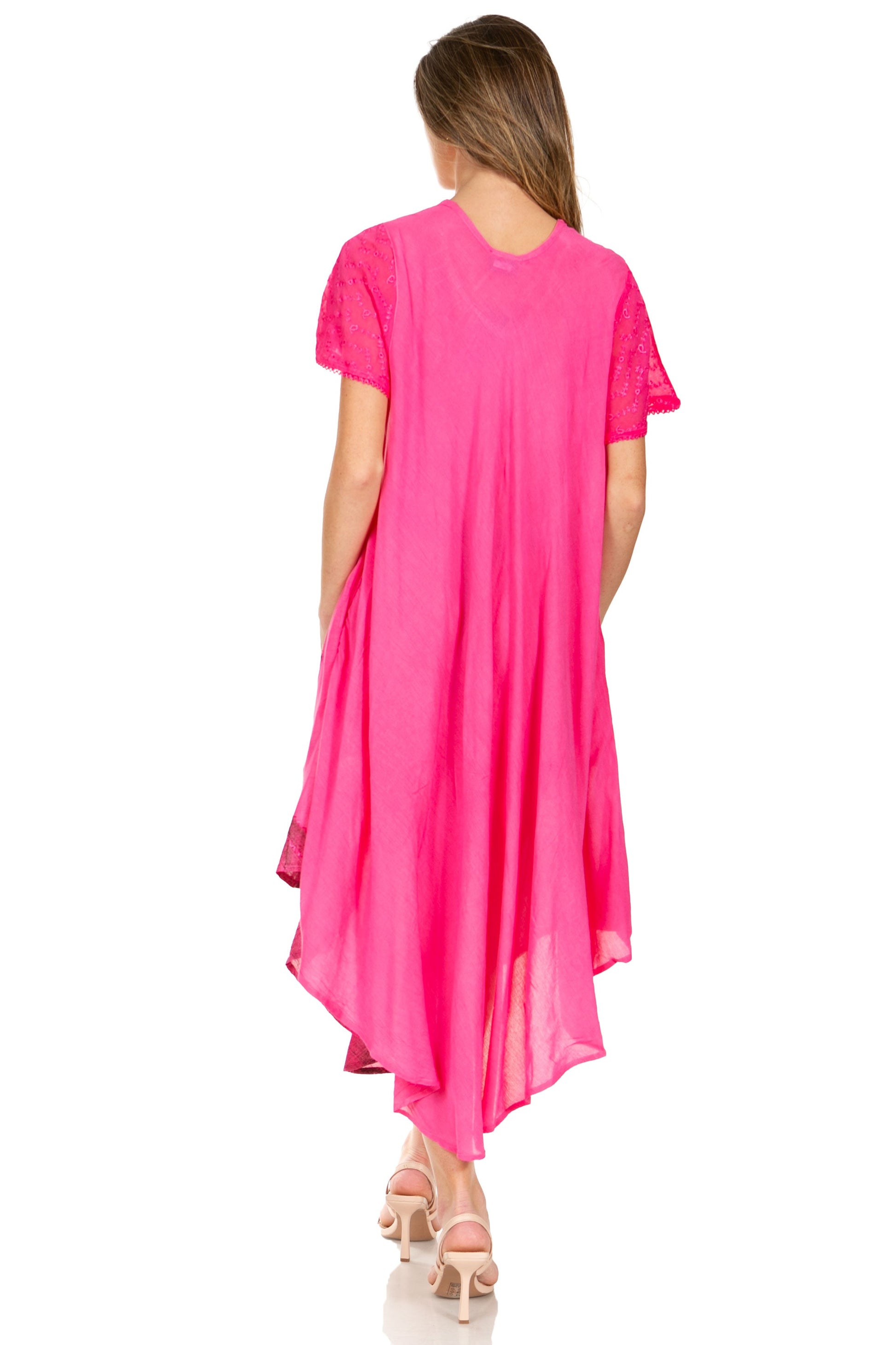 Sakkas Watercolor Palm Tree Tank Caftan Dress - Concordia Style Boutique