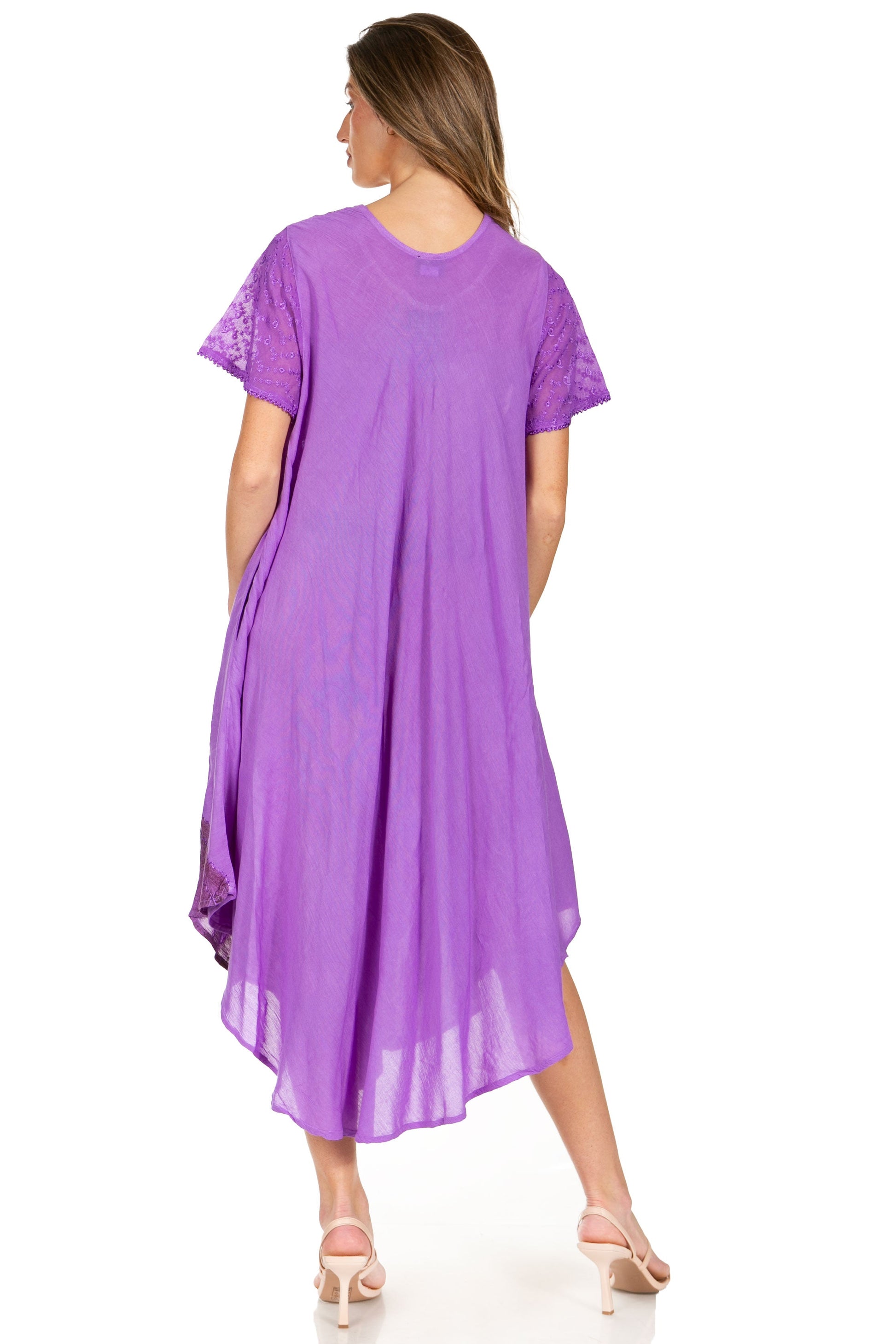 Sakkas Watercolor Palm Tree Tank Caftan Dress - Concordia Style Boutique