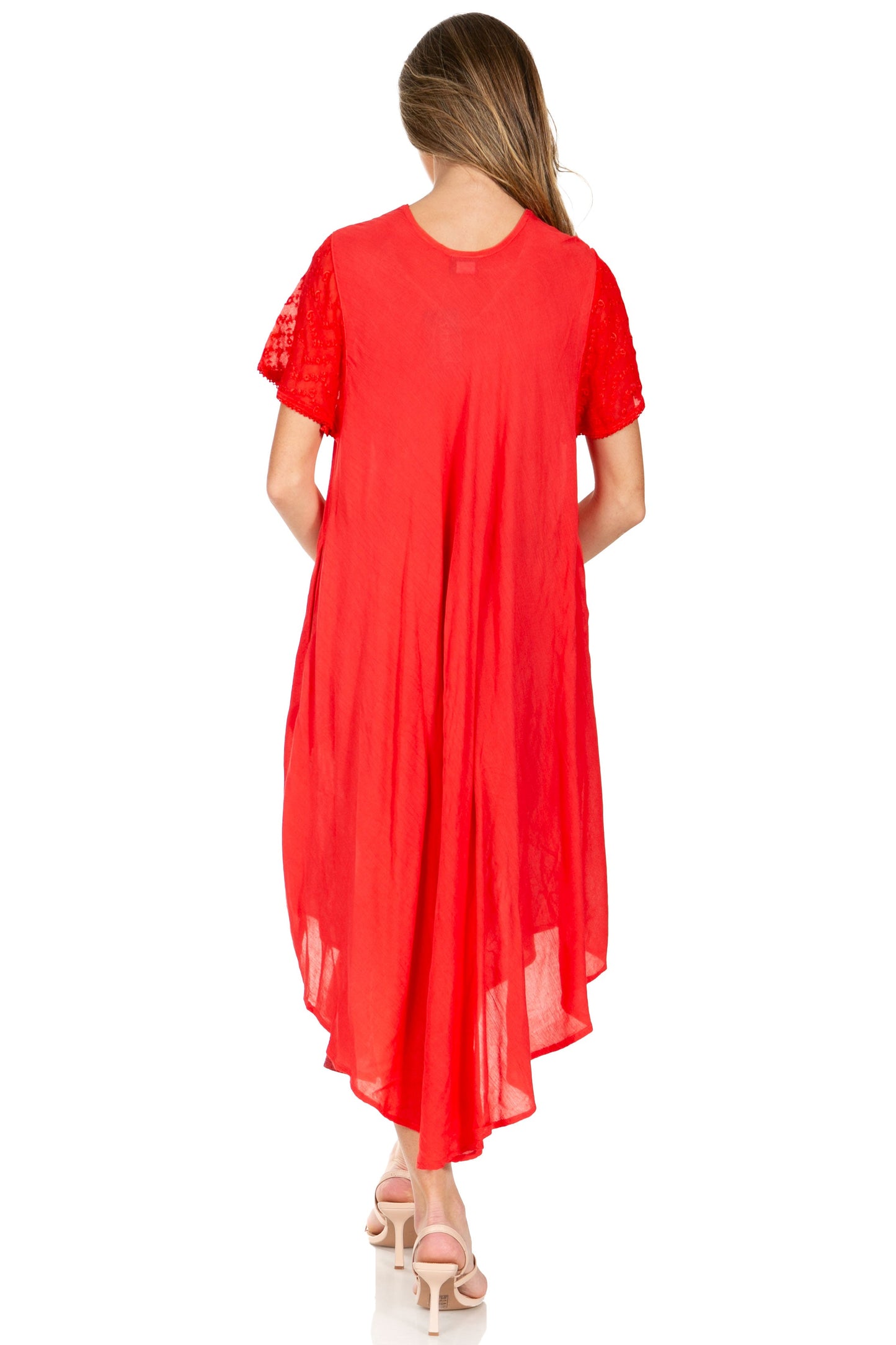 Sakkas Watercolor Palm Tree Tank Caftan Dress - Concordia Style Boutique