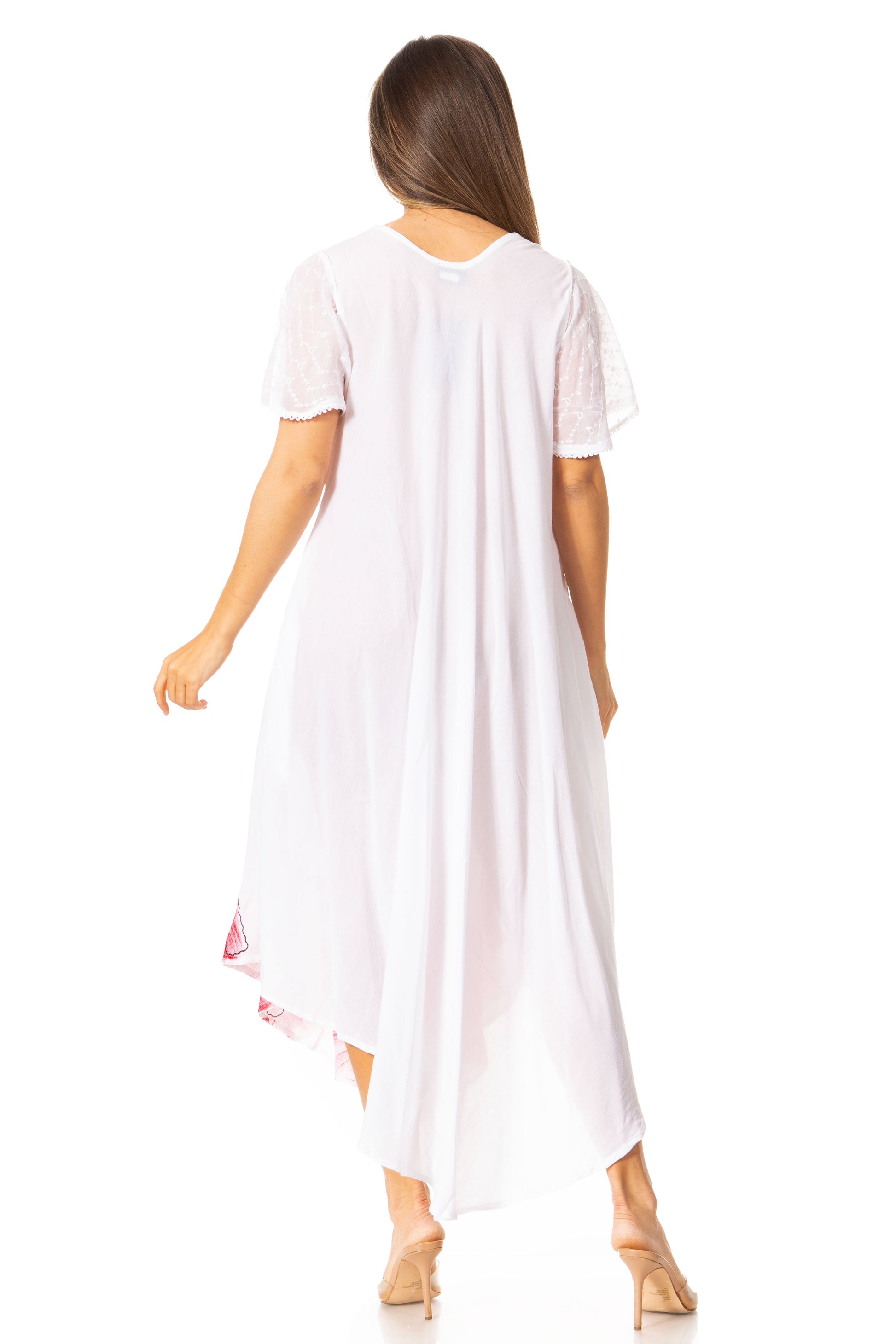 Sakkas Watercolor Palm Tree Tank Caftan Dress - Concordia Style Boutique