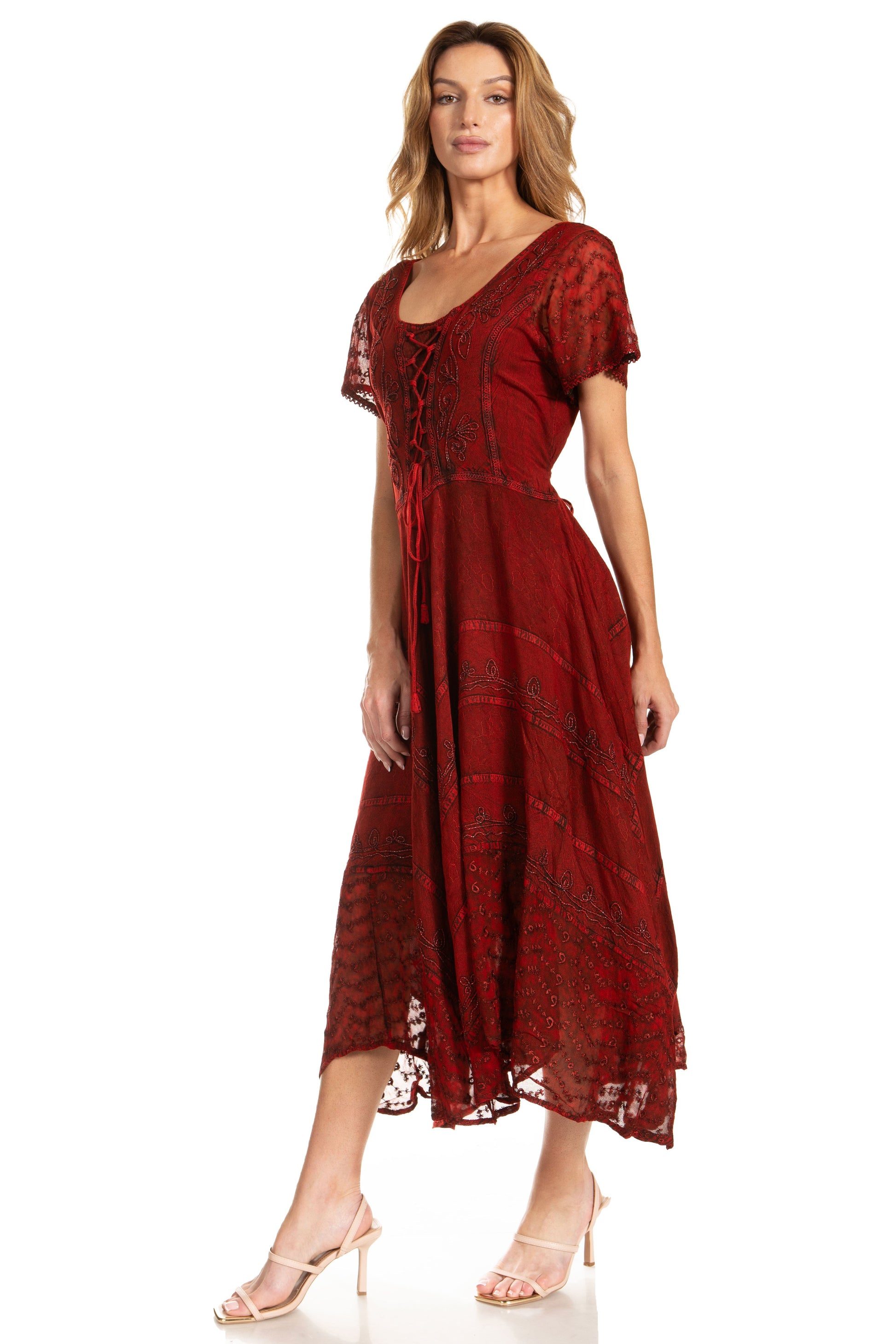 Sakkas Marigold Embroidered Fairy Dress - Concordia Style Boutique