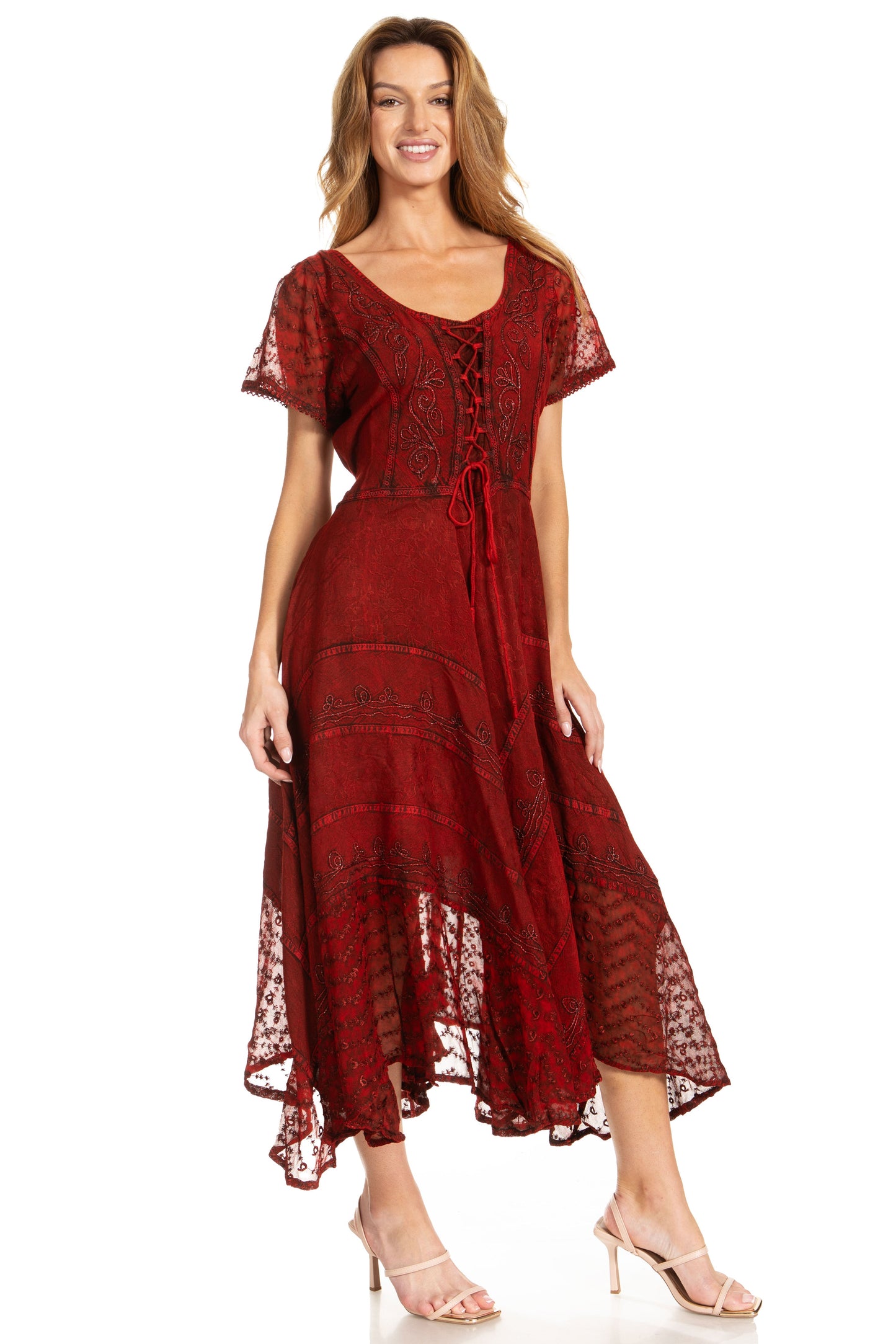 Sakkas Marigold Embroidered Fairy Dress - Concordia Style Boutique