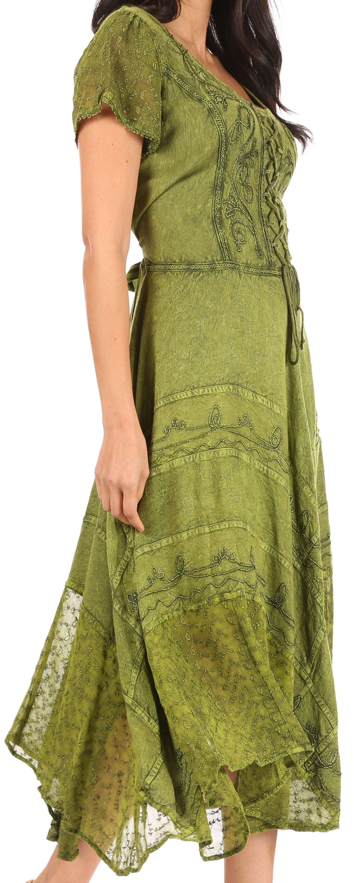Sakkas Marigold Embroidered Fairy Dress - Concordia Style Boutique