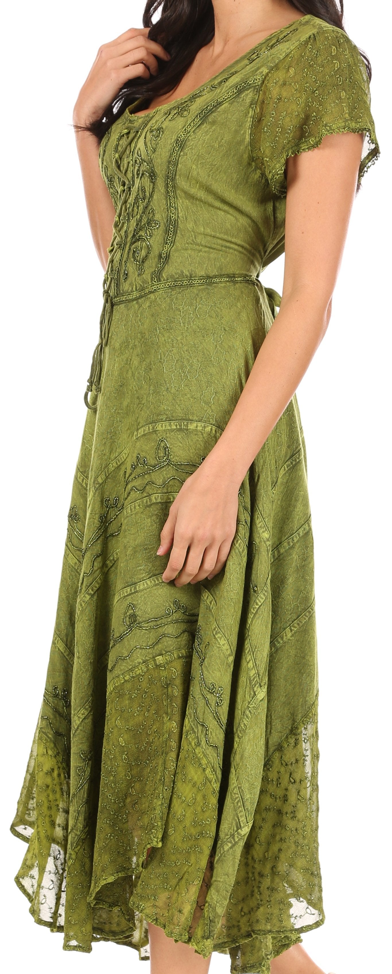 Sakkas Marigold Embroidered Fairy Dress - Concordia Style Boutique
