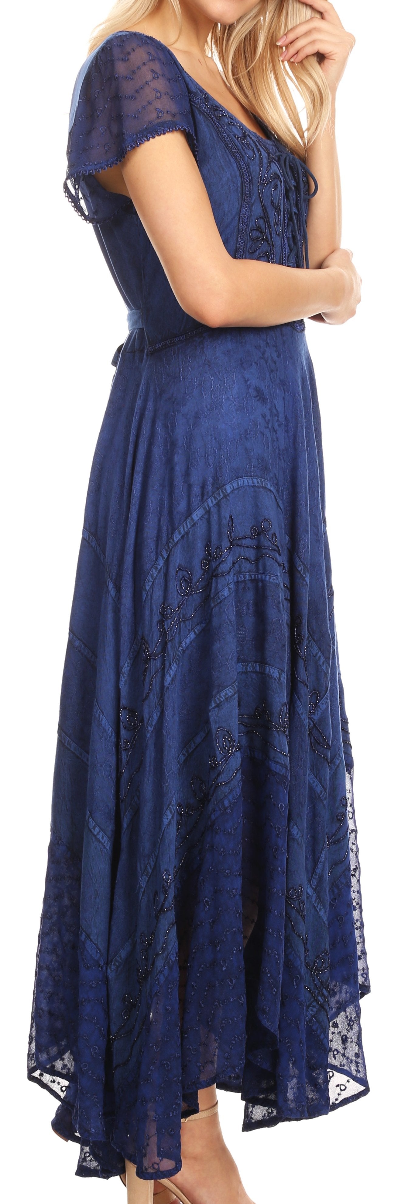Sakkas Marigold Embroidered Fairy Dress - Concordia Style Boutique