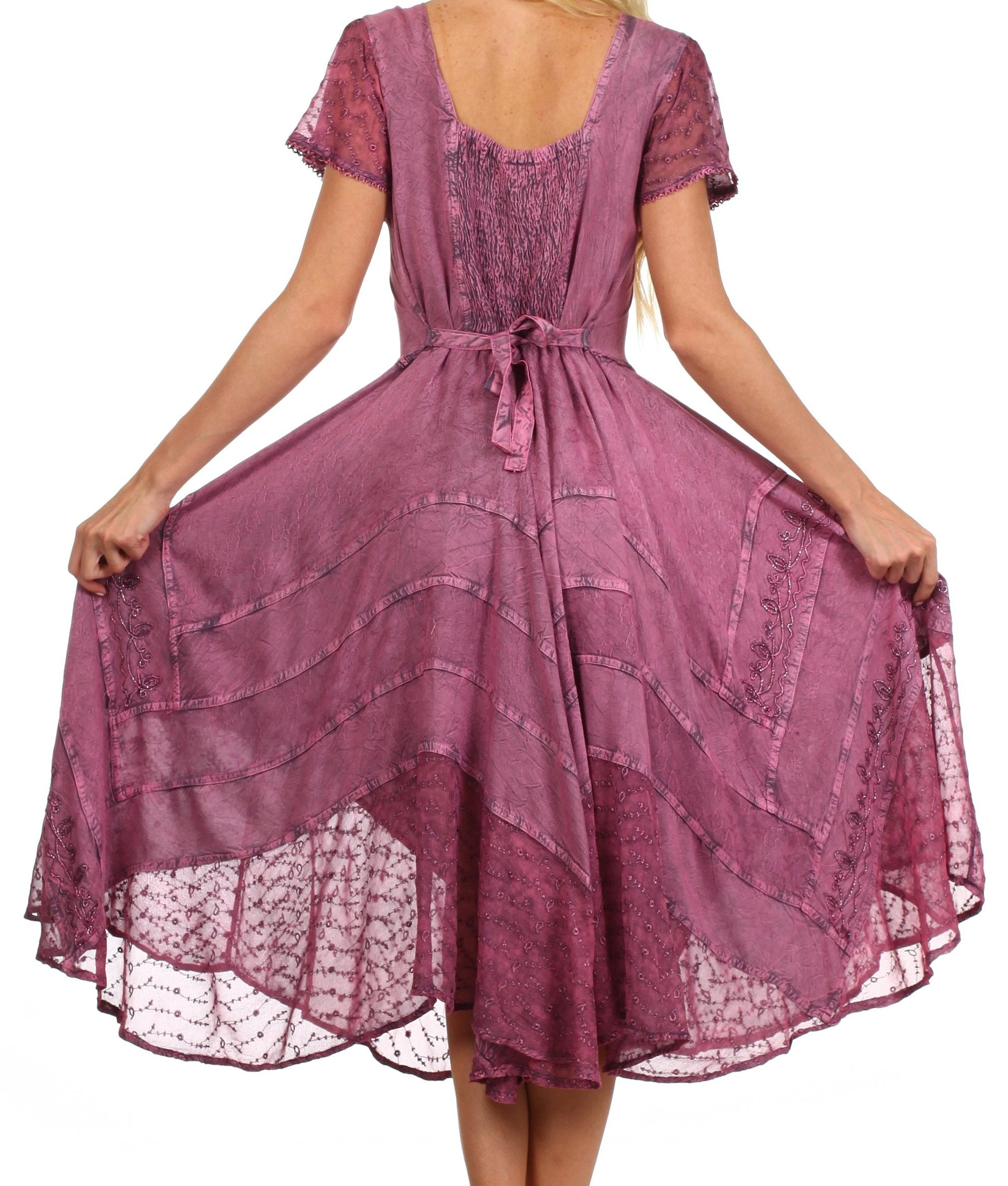 Sakkas Marigold Embroidered Fairy Dress - Concordia Style Boutique