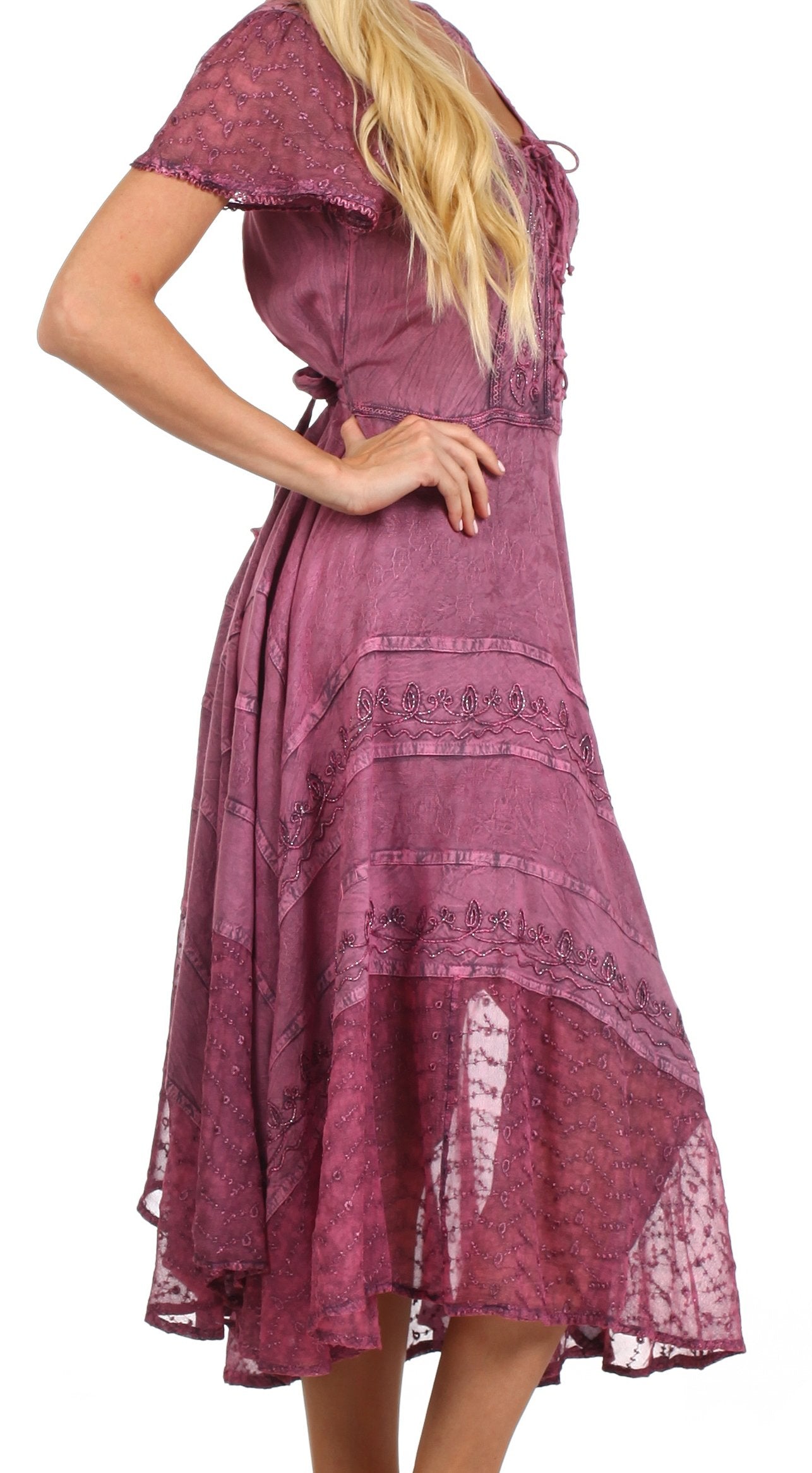 Sakkas Marigold Embroidered Fairy Dress - Concordia Style Boutique