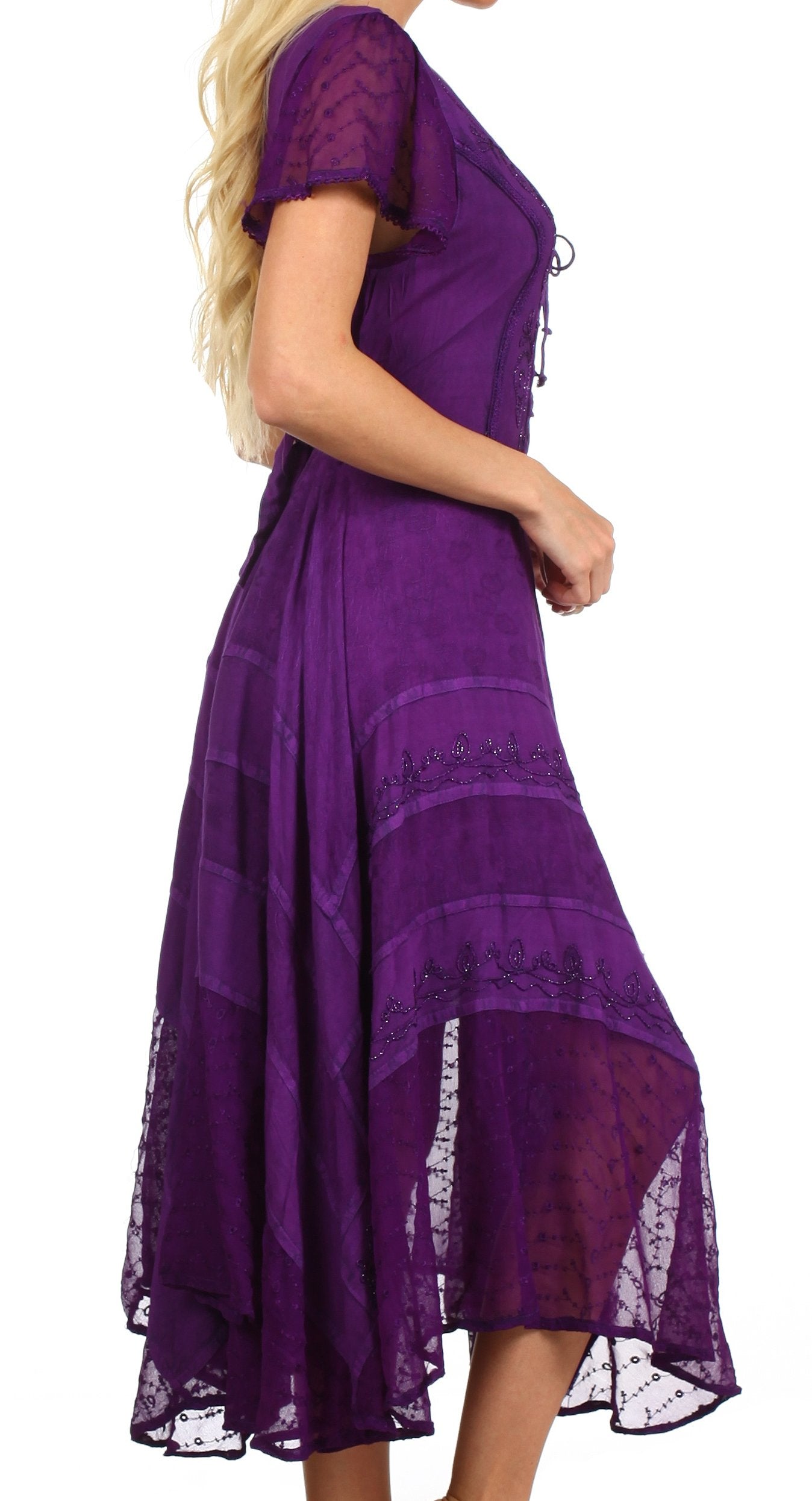 Sakkas Marigold Embroidered Fairy Dress - Concordia Style Boutique