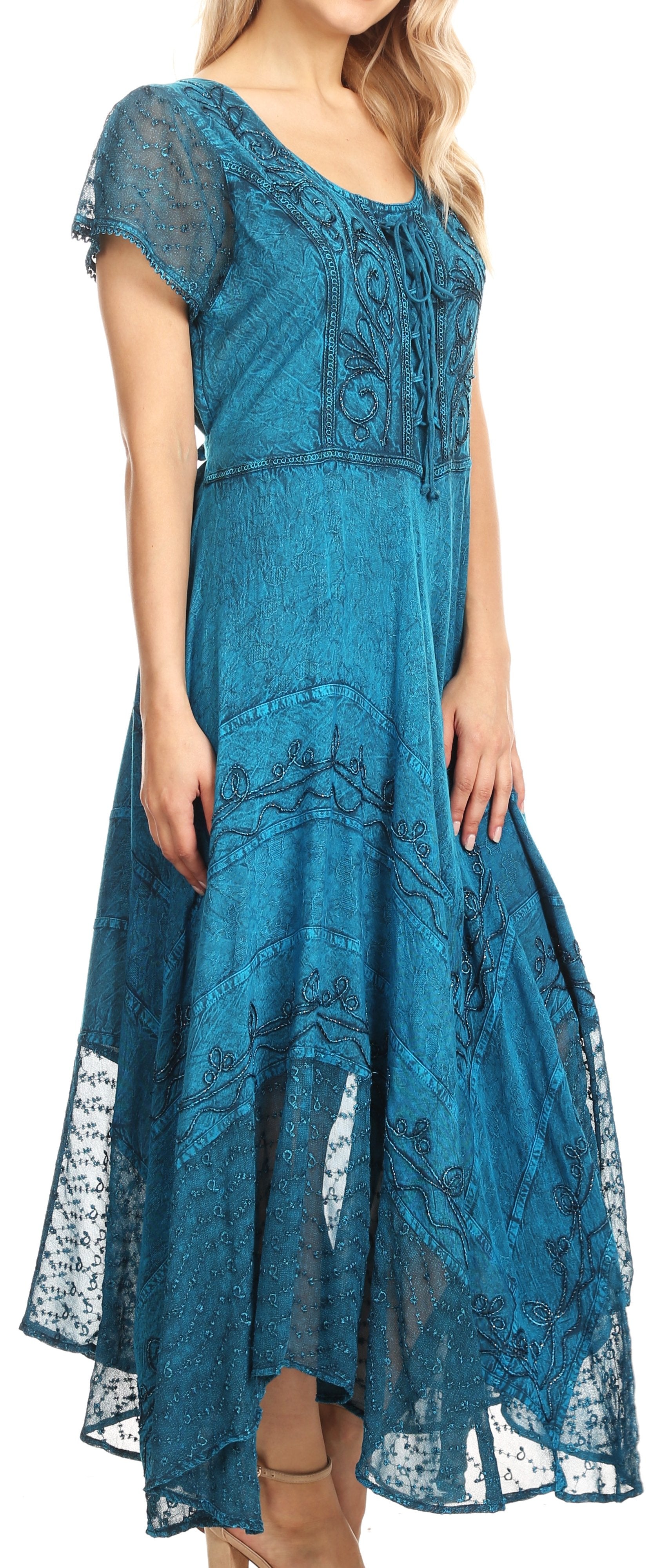 Sakkas Marigold Embroidered Fairy Dress - Concordia Style Boutique