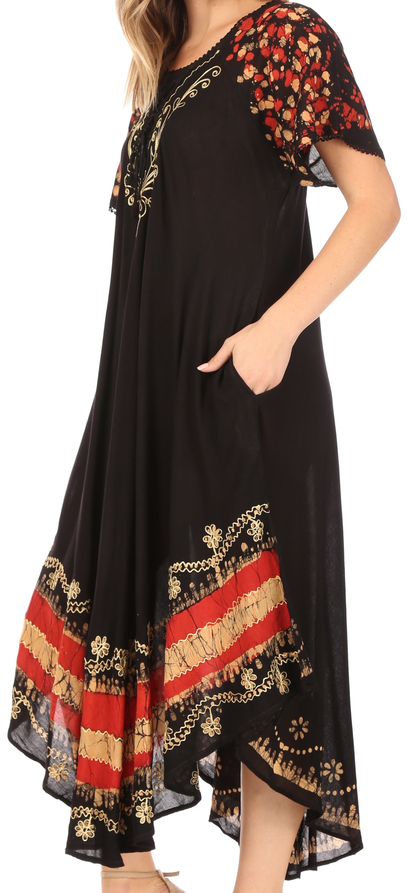 Sakkas Sara Batik CaftanTank Dress / Cover Up - Concordia Style Boutique