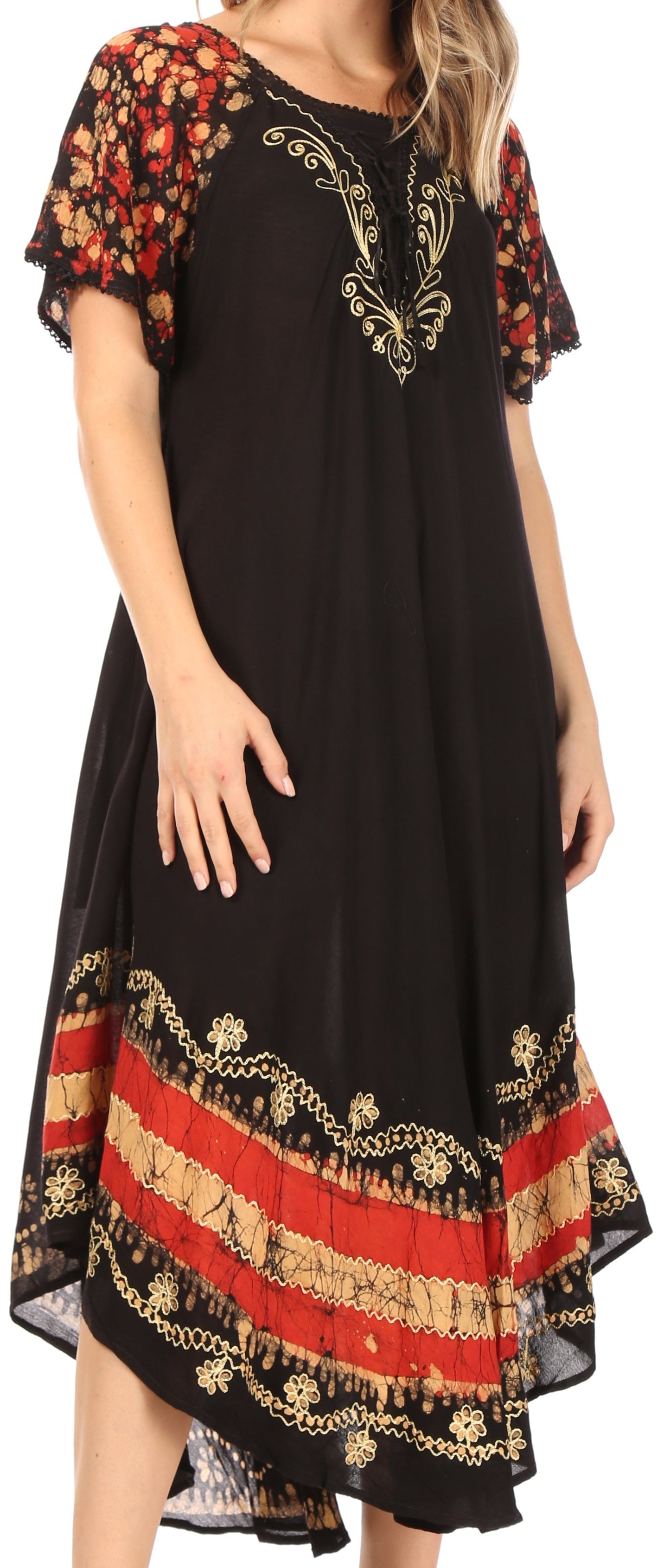 Sakkas Sara Batik CaftanTank Dress / Cover Up - Concordia Style Boutique