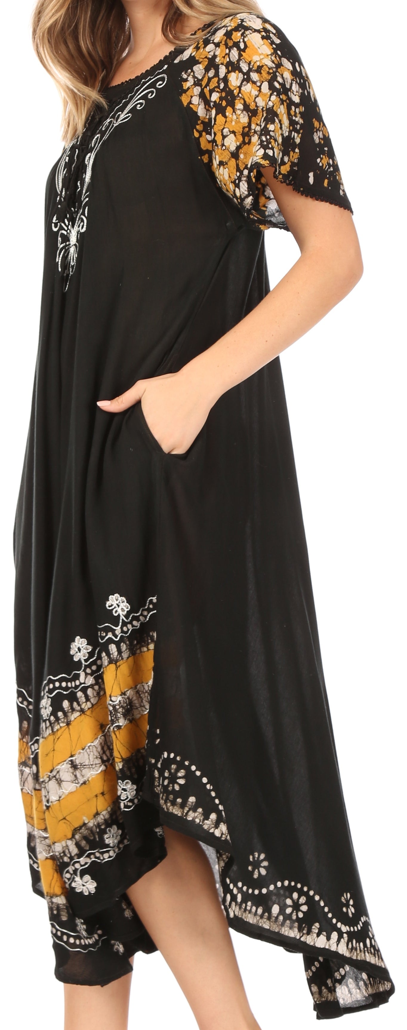 Sakkas Sara Batik CaftanTank Dress / Cover Up - Concordia Style Boutique