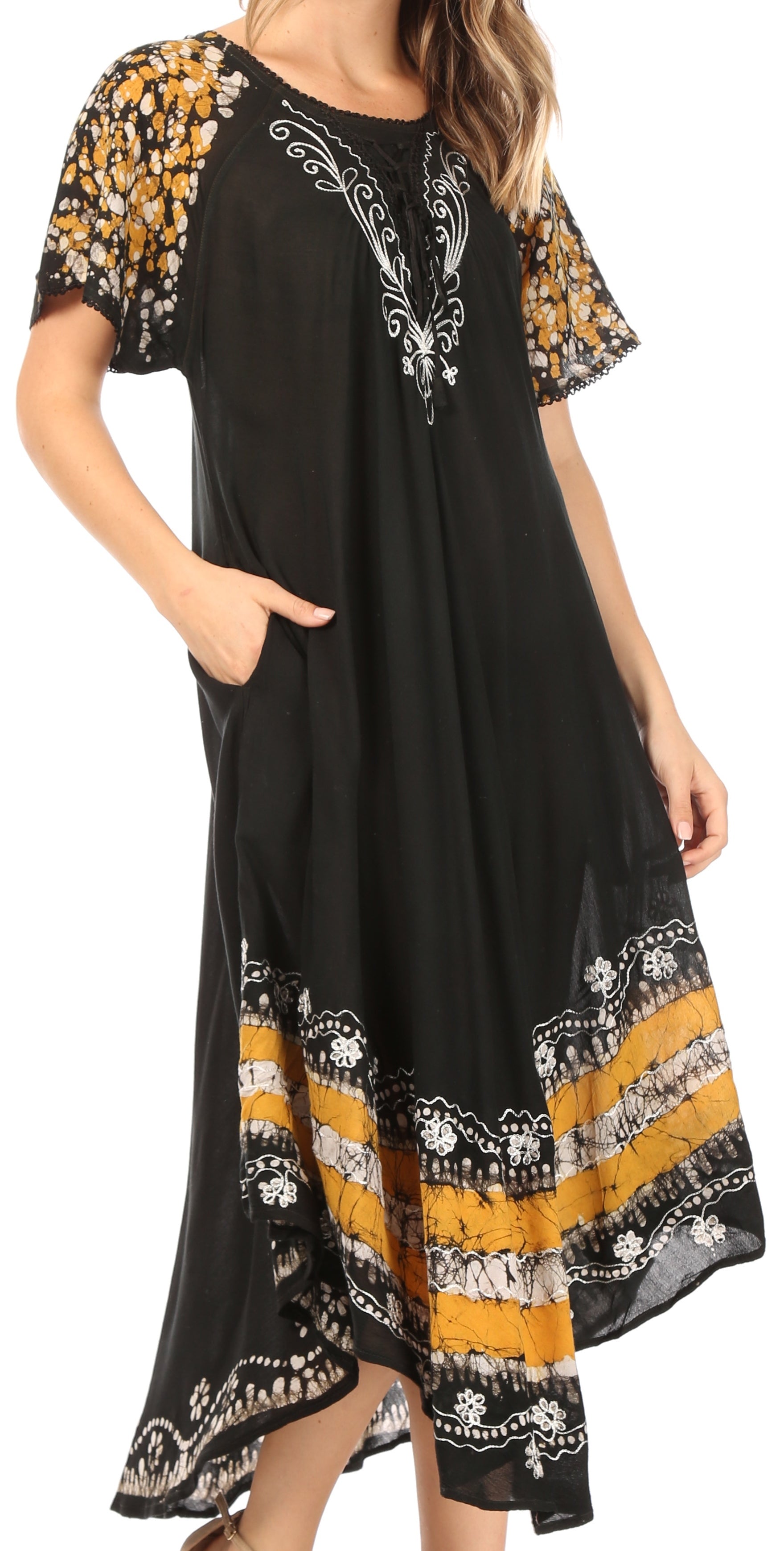 Sakkas Sara Batik CaftanTank Dress / Cover Up - Concordia Style Boutique