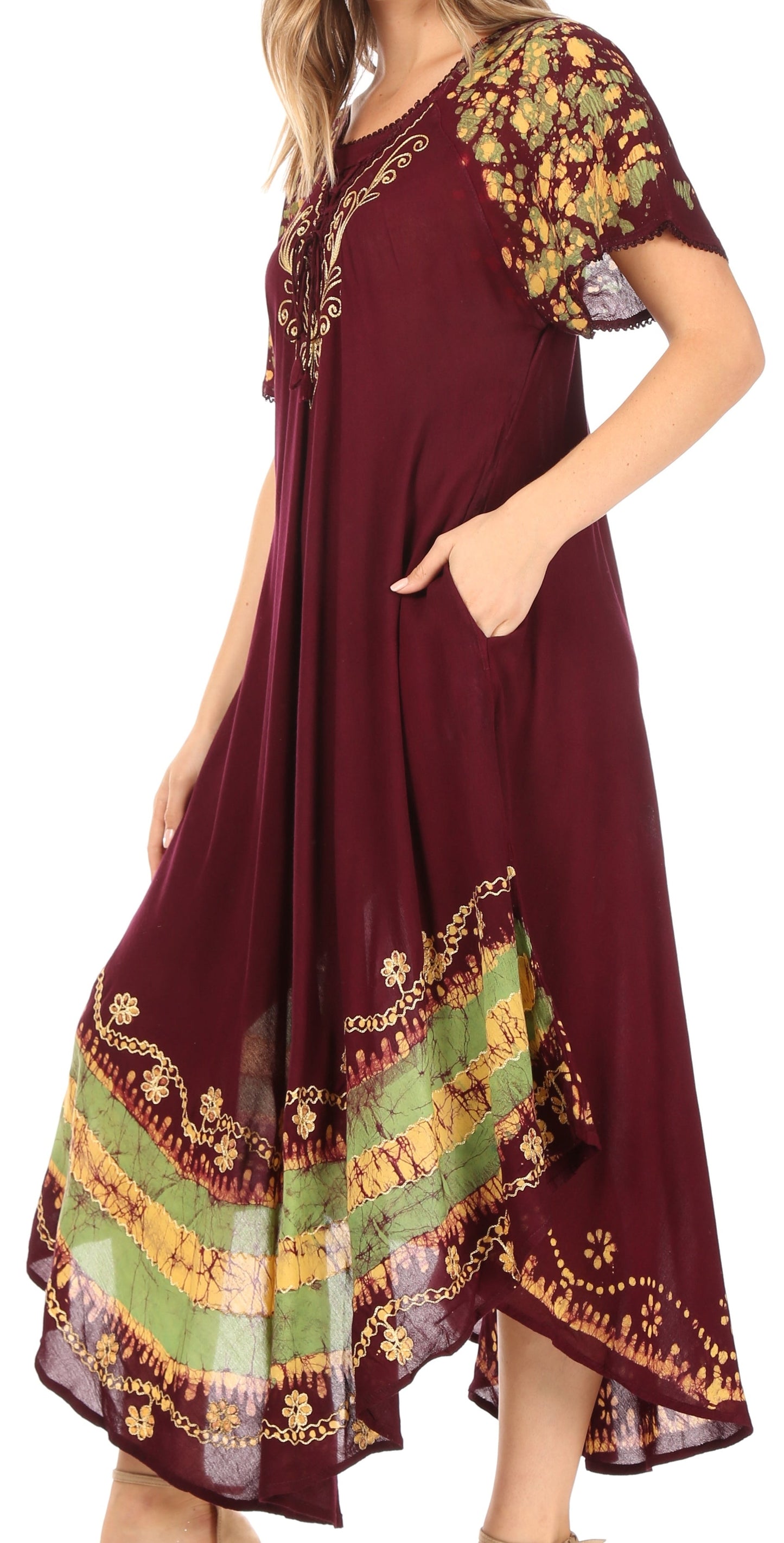 Sakkas Sara Batik CaftanTank Dress / Cover Up - Concordia Style Boutique