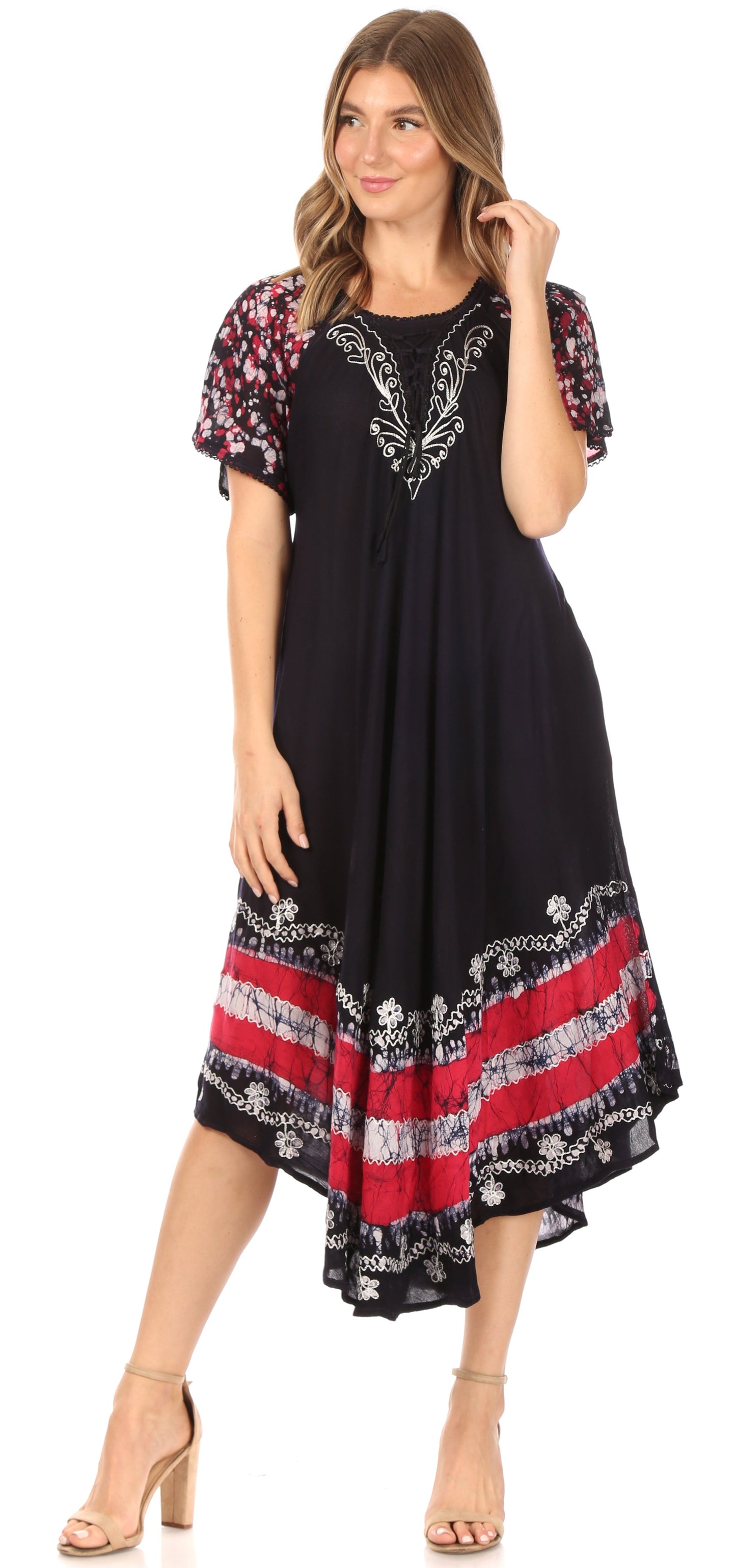 Sakkas Sara Batik CaftanTank Dress / Cover Up - Concordia Style Boutique