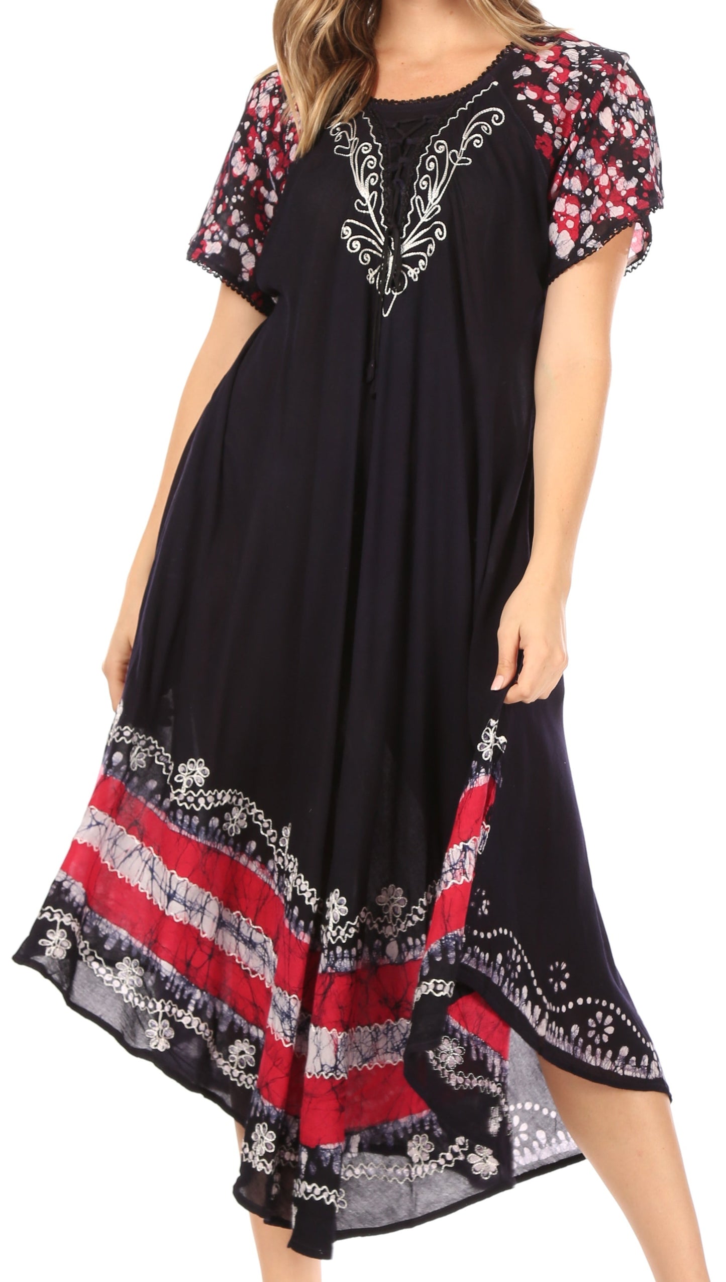 Sakkas Sara Batik CaftanTank Dress / Cover Up - Concordia Style Boutique