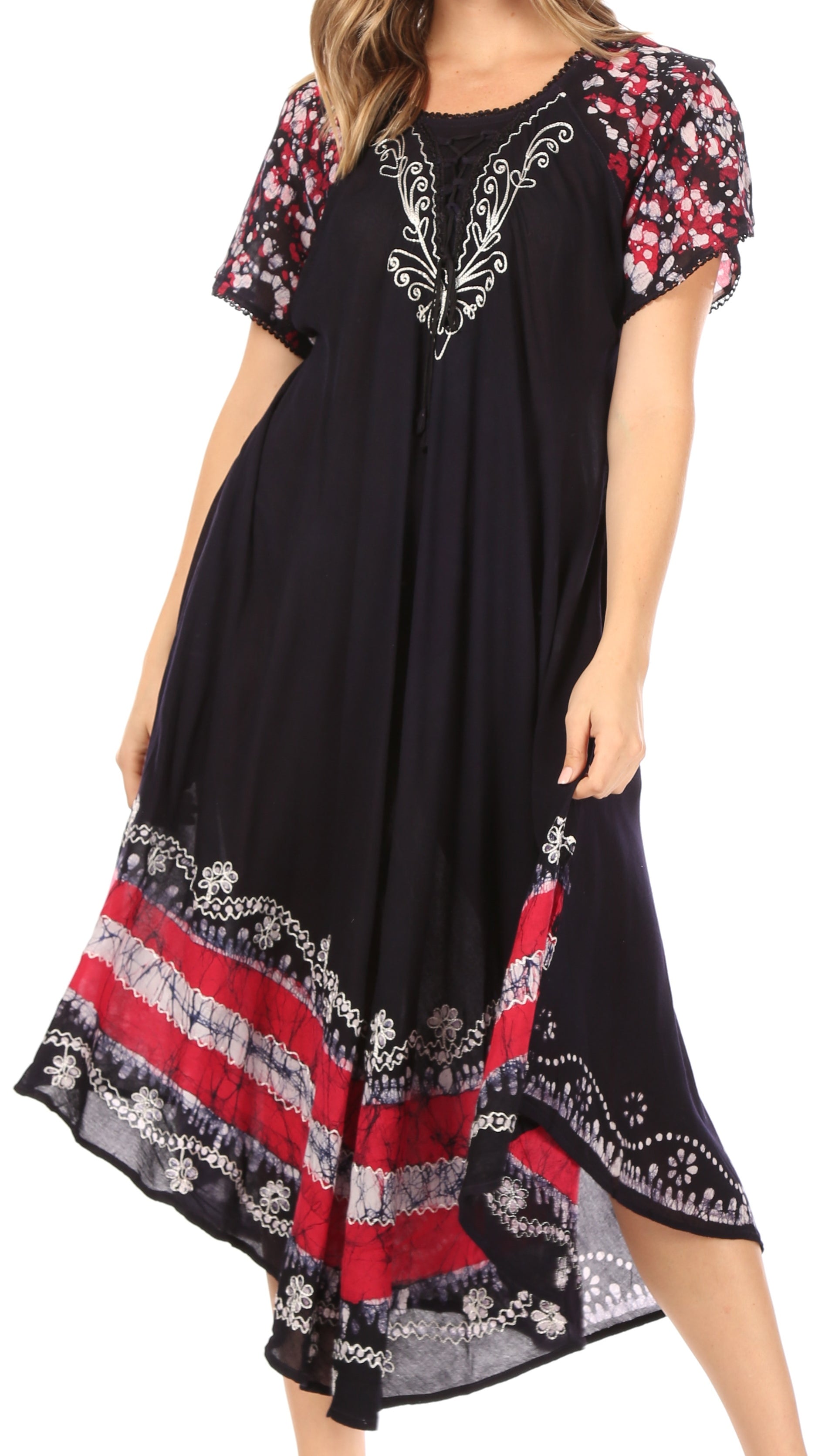Sakkas Sara Batik CaftanTank Dress / Cover Up - Concordia Style Boutique