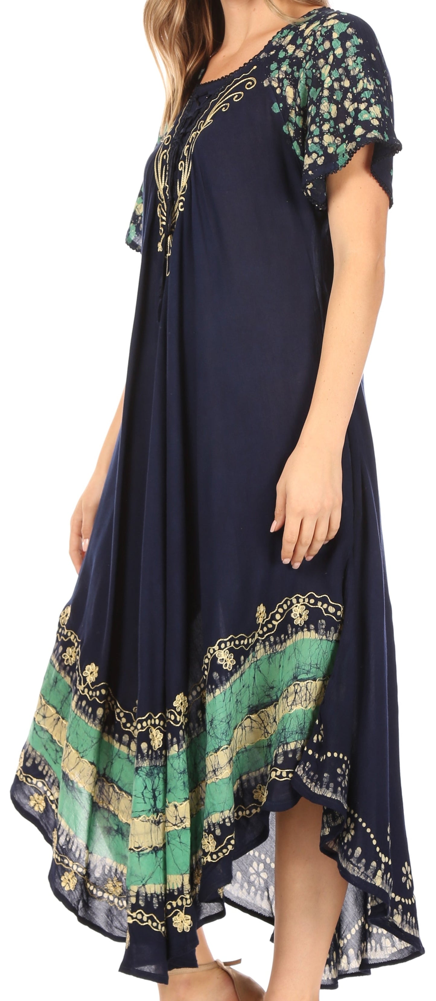 Sakkas Sara Batik CaftanTank Dress / Cover Up - Concordia Style Boutique