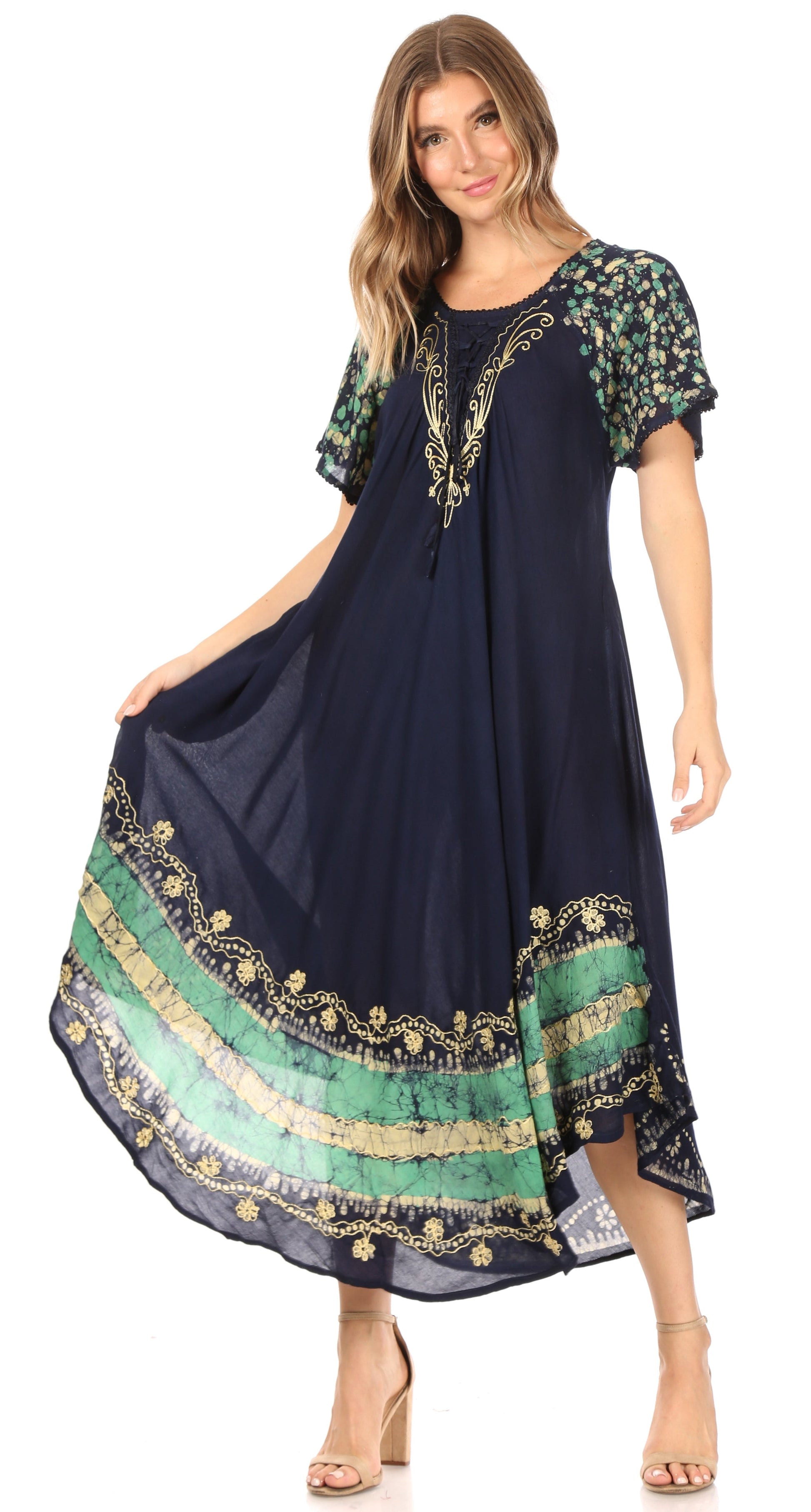 Sakkas Sara Batik CaftanTank Dress / Cover Up - Concordia Style Boutique