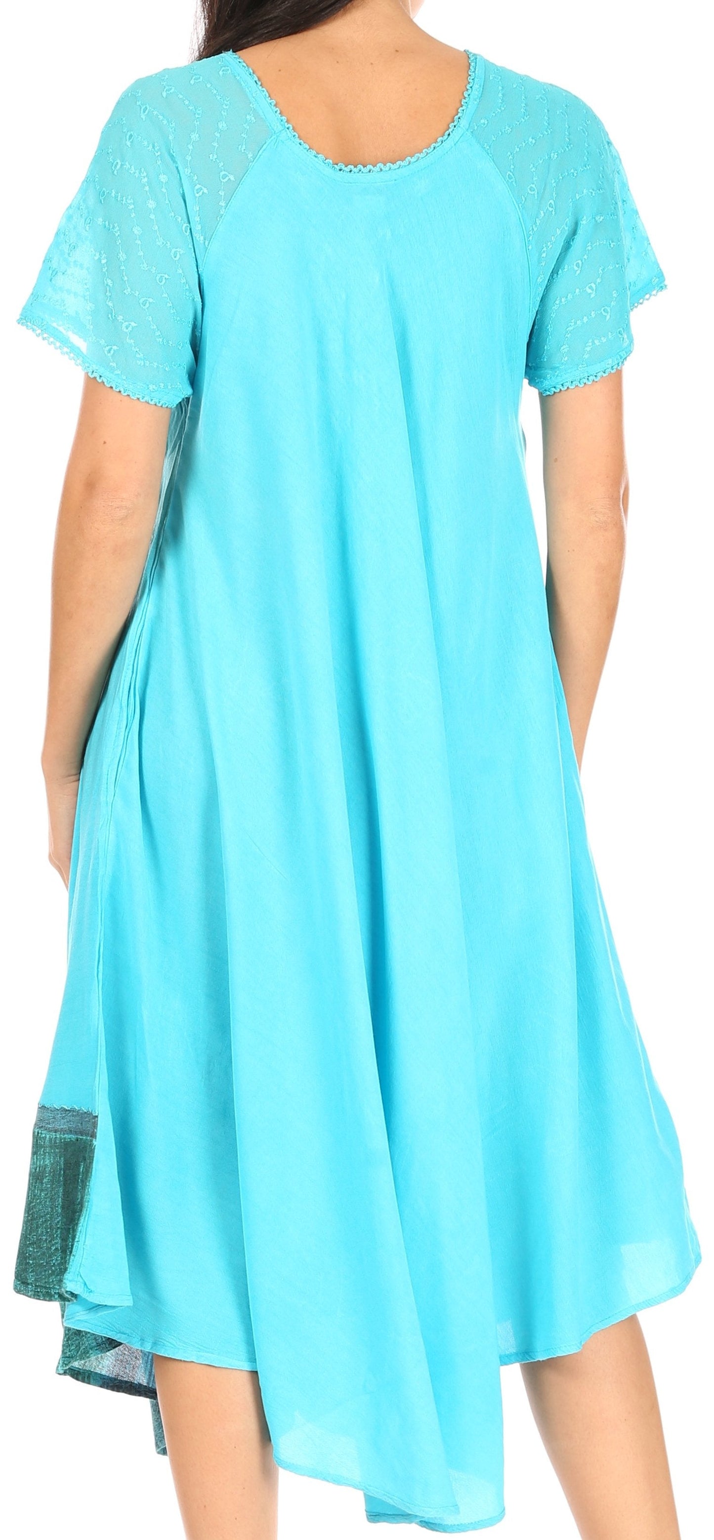 Sakkas Kai Palm Tree Caftan Tank Dress / Cover Up - Concordia Style Boutique