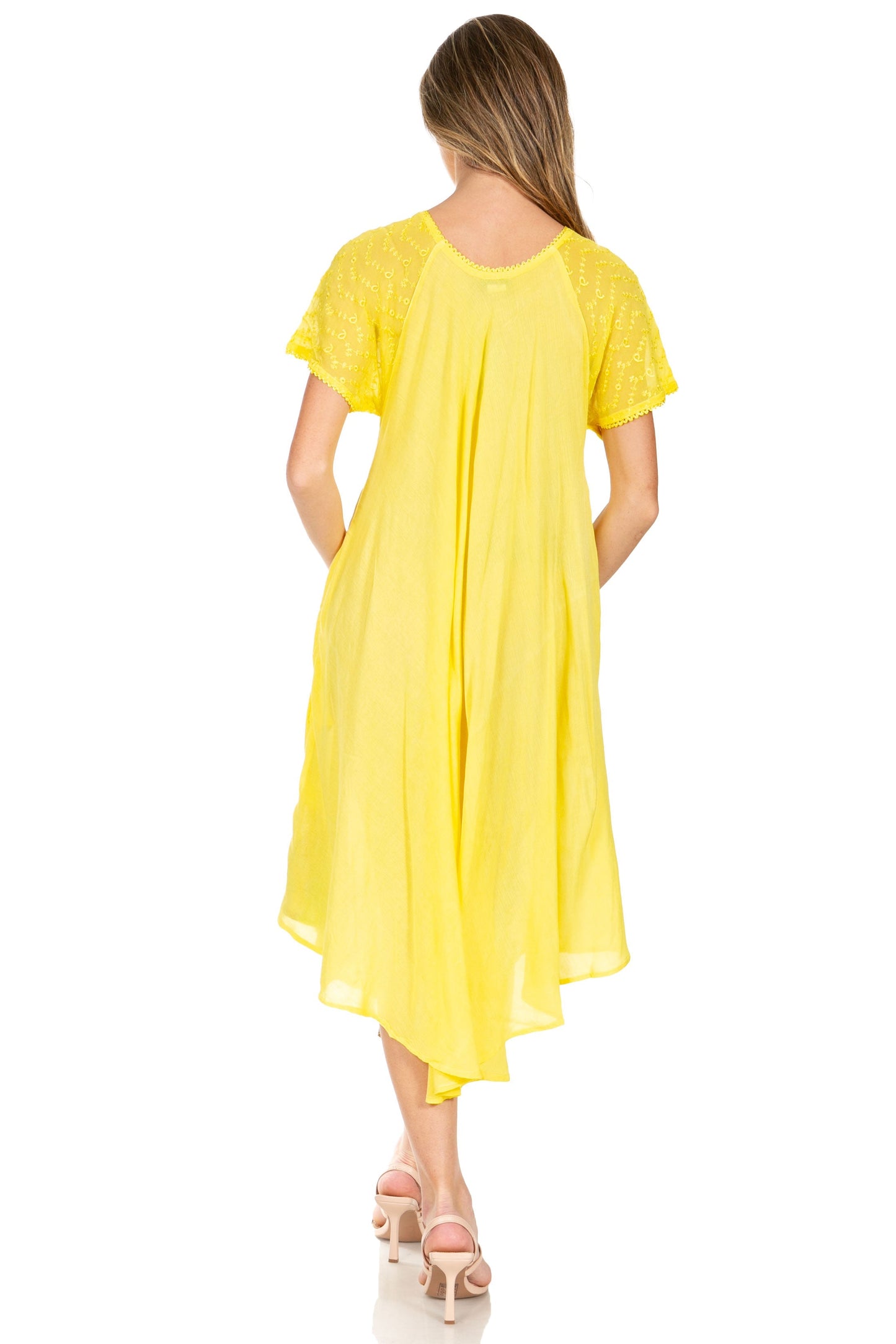 Sakkas Kai Palm Tree Caftan Tank Dress / Cover Up - Concordia Style Boutique