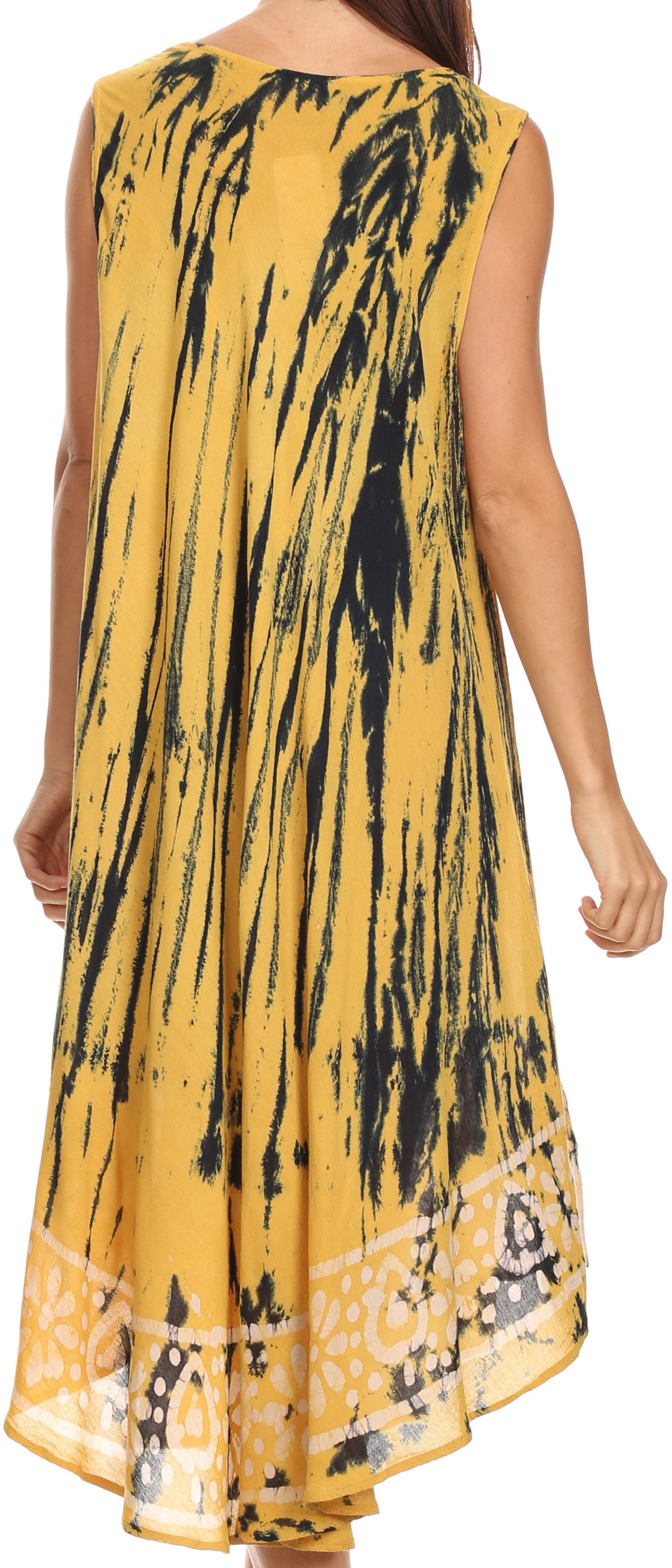 Sakkas Alexis Embroidered Long Sleeveless Floral Caftan Dress / Cover Up - Concordia Style Boutique