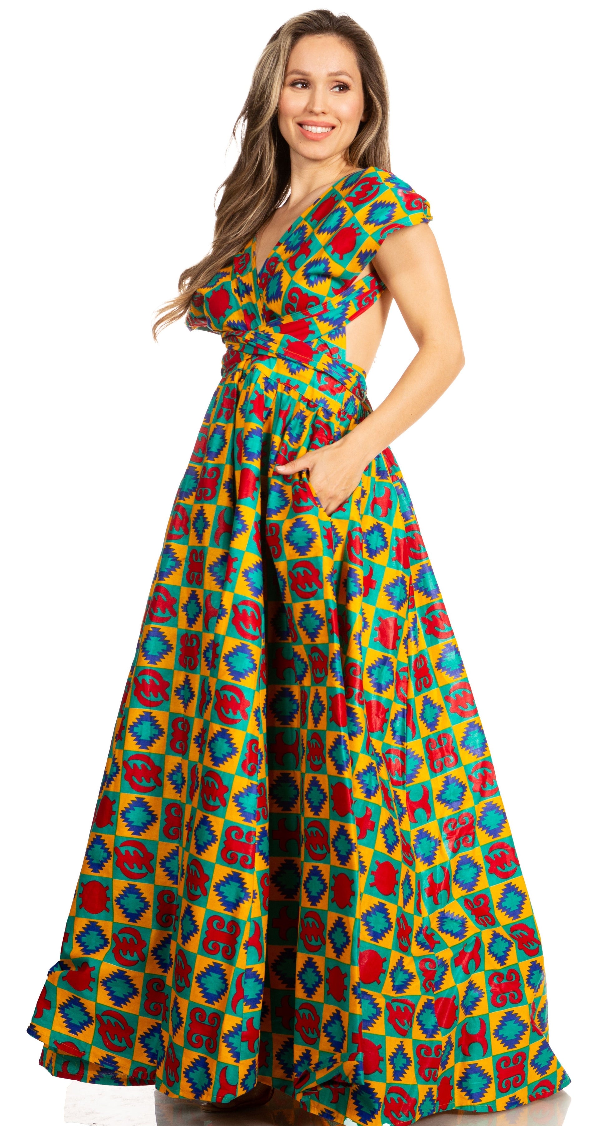 Sakkas Sandy Sexy Backless Year Around Long Maxi Infinity Dress Many Ways To Wear - Concordia Style Boutique