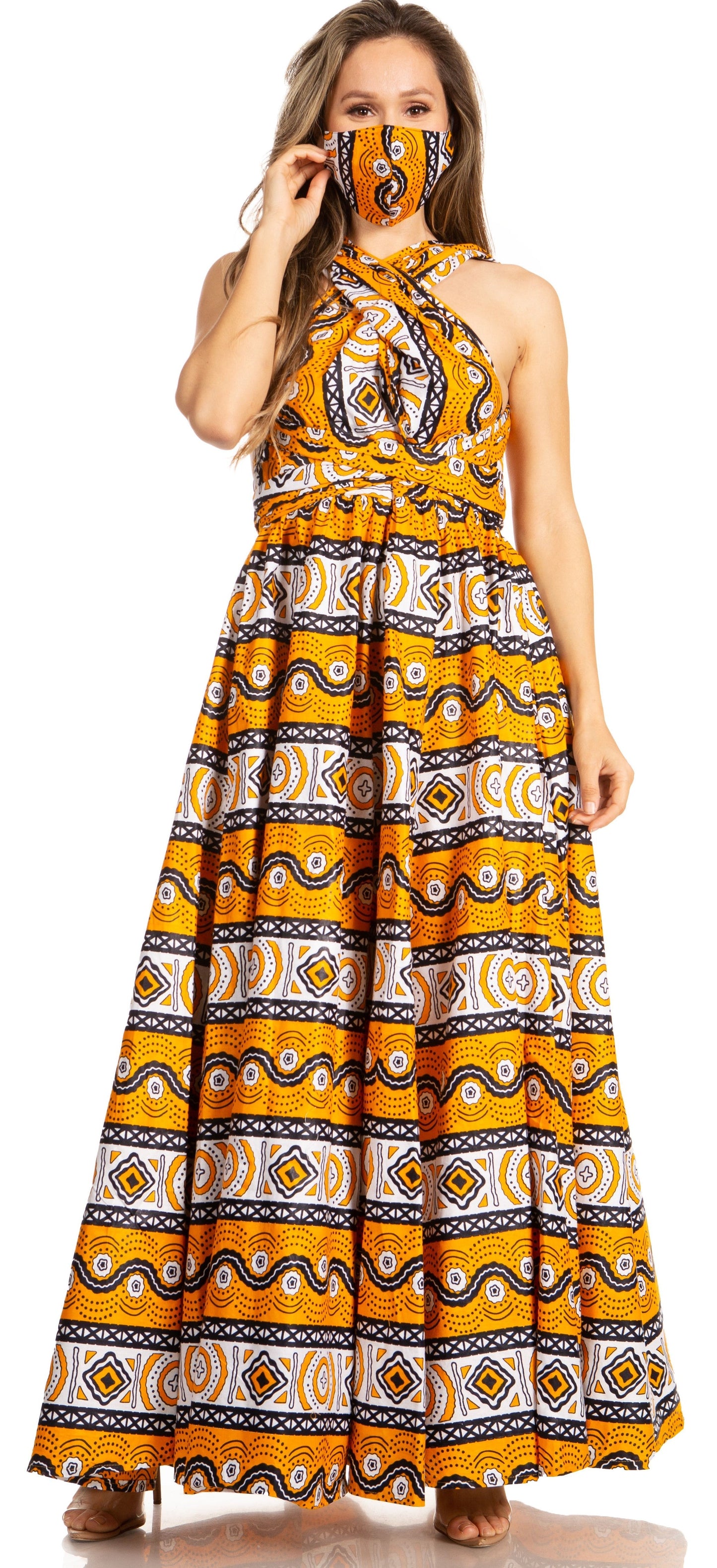 Sakkas Sandy Sexy Backless Year Around Long Maxi Infinity Dress Many Ways To Wear - Concordia Style Boutique