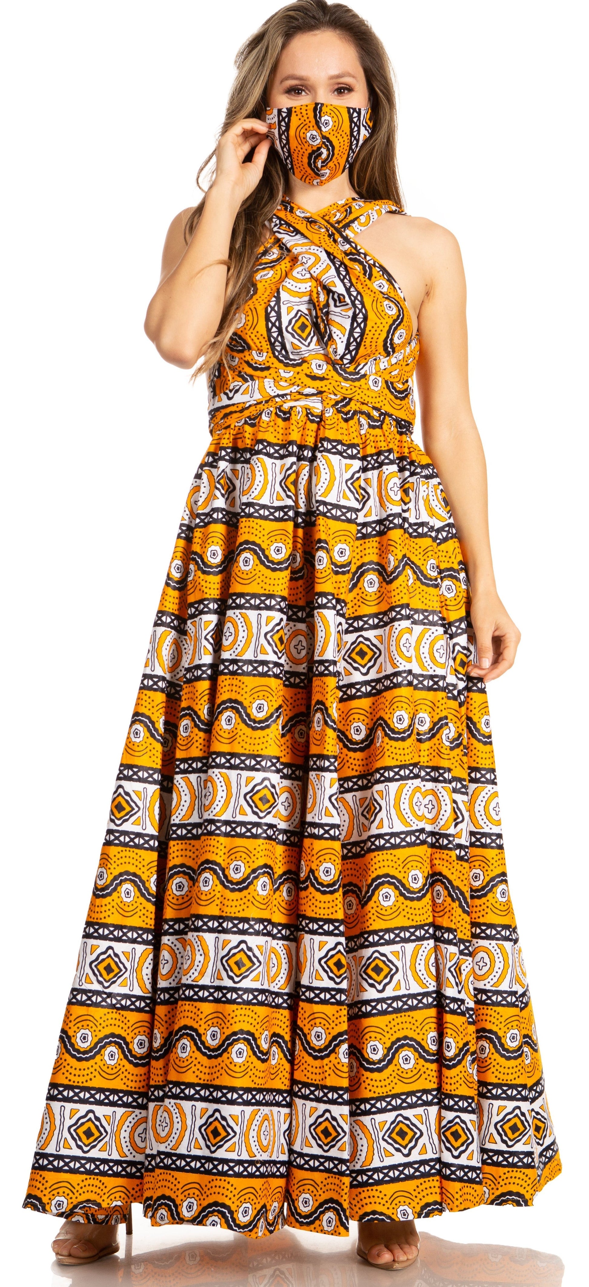 Sakkas Sandy Sexy Backless Year Around Long Maxi Infinity Dress Many Ways To Wear - Concordia Style Boutique